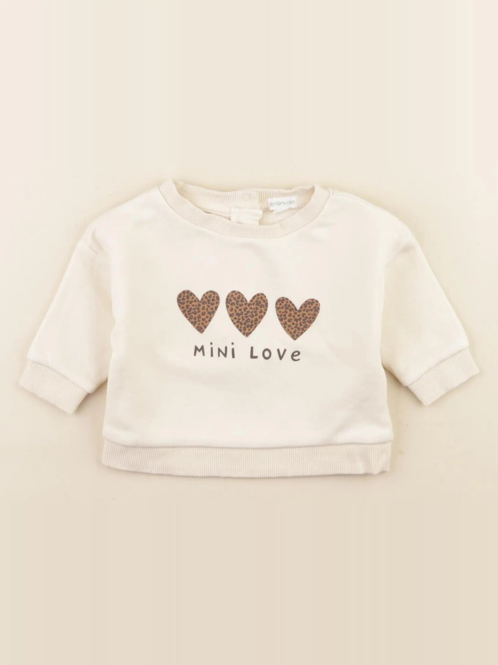 Vertbaudet - sweat blanc - 3 mois