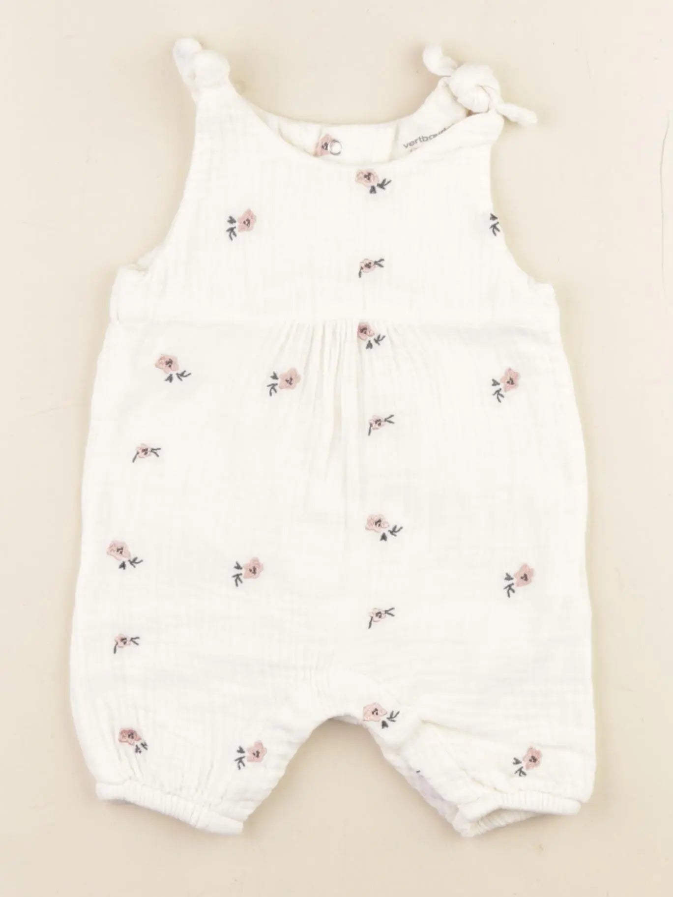 Vertbaudet - combinaison blanc - 1 mois
