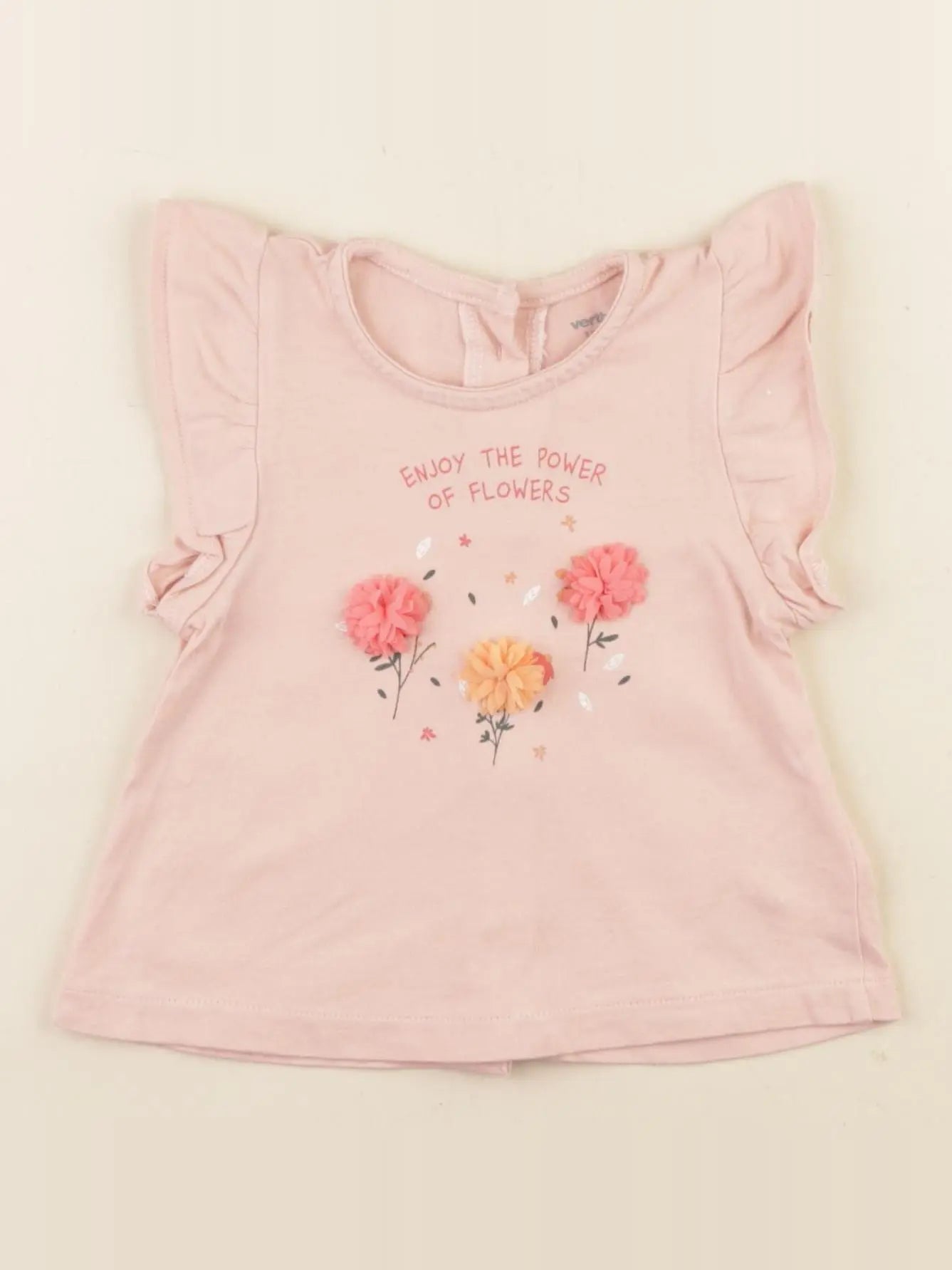 Vertbaudet - tee-shirt rose - 3 mois
