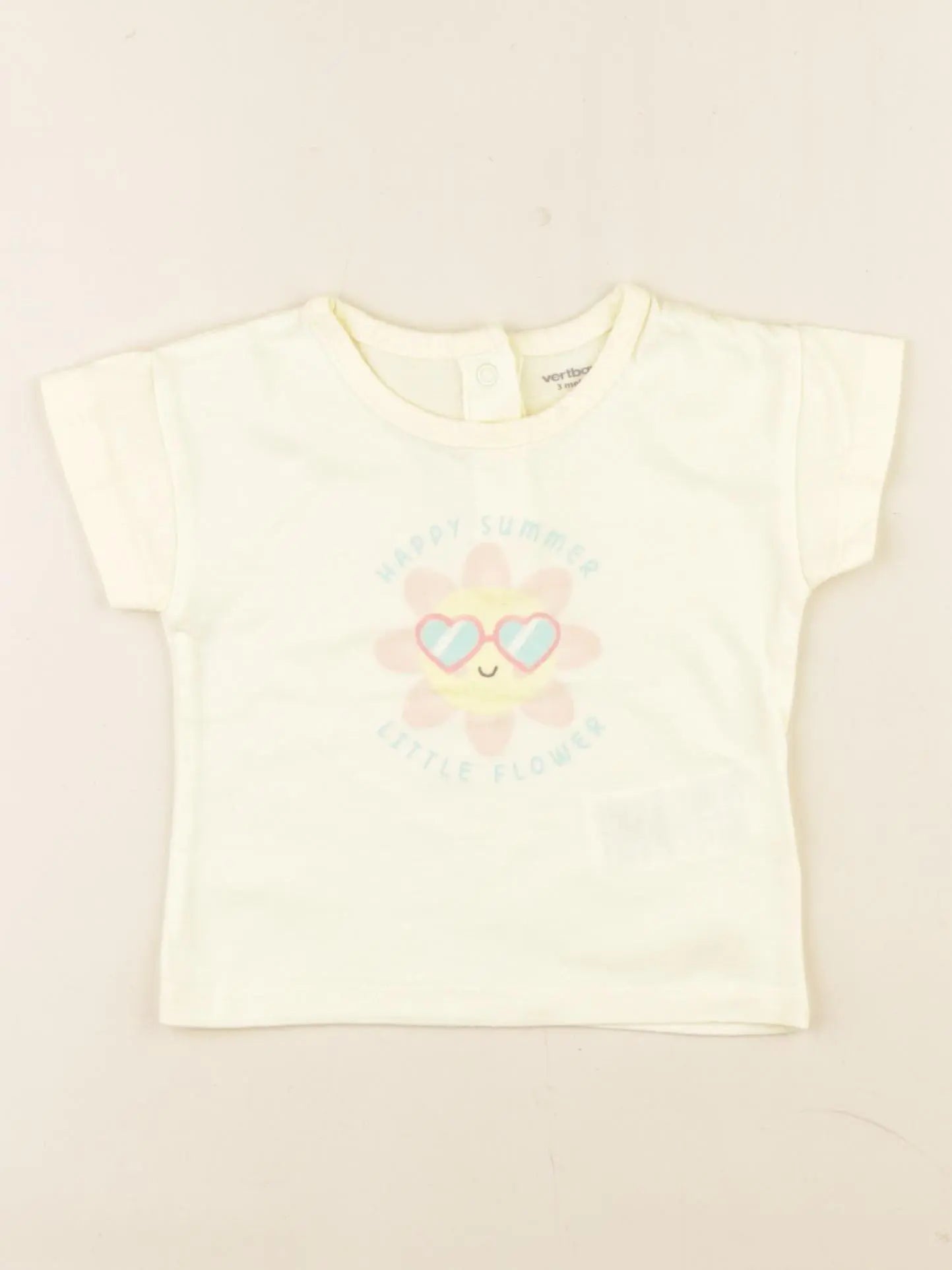 Vertbaudet - tee-shirt jaune - 3 mois