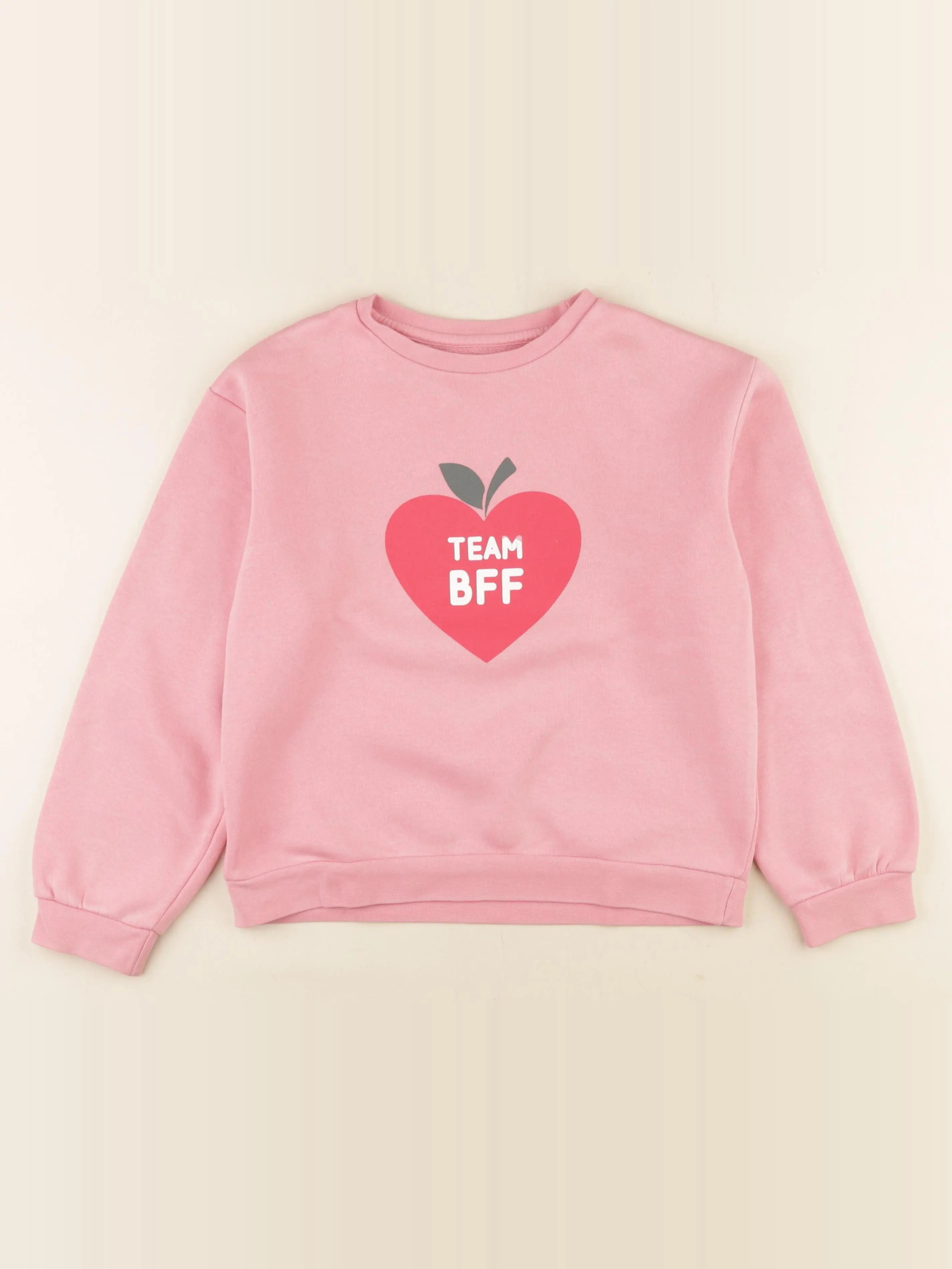 Vertbaudet - sweat rose - 10 ans