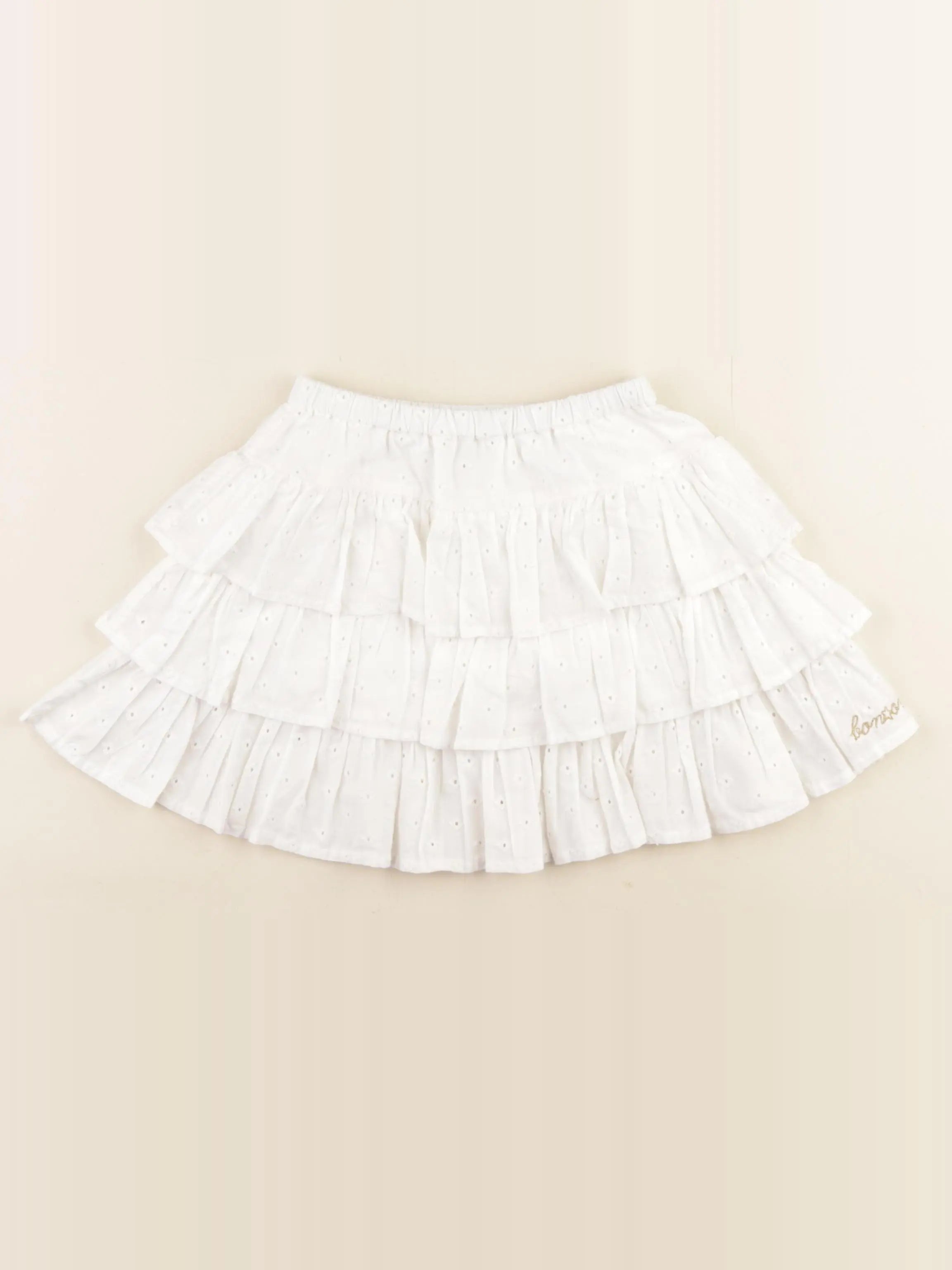 Bonton - jupe blanc - 4 ans