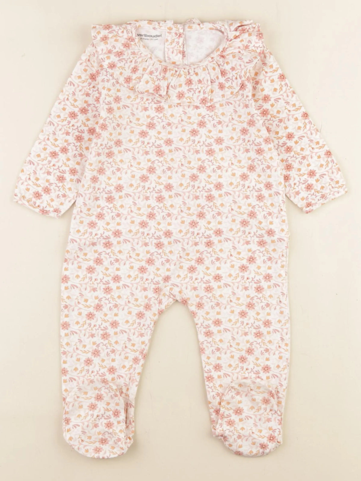 Vertbaudet - pyjama coton rose - 9 mois