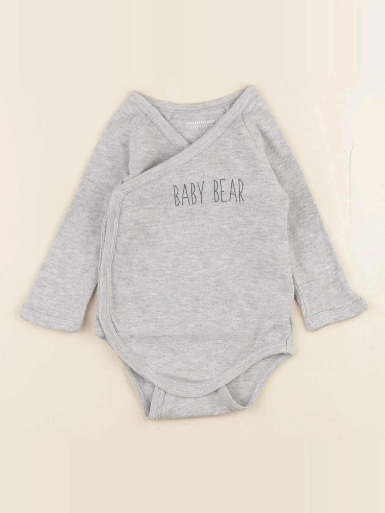 Vertbaudet - body gris - 9 mois