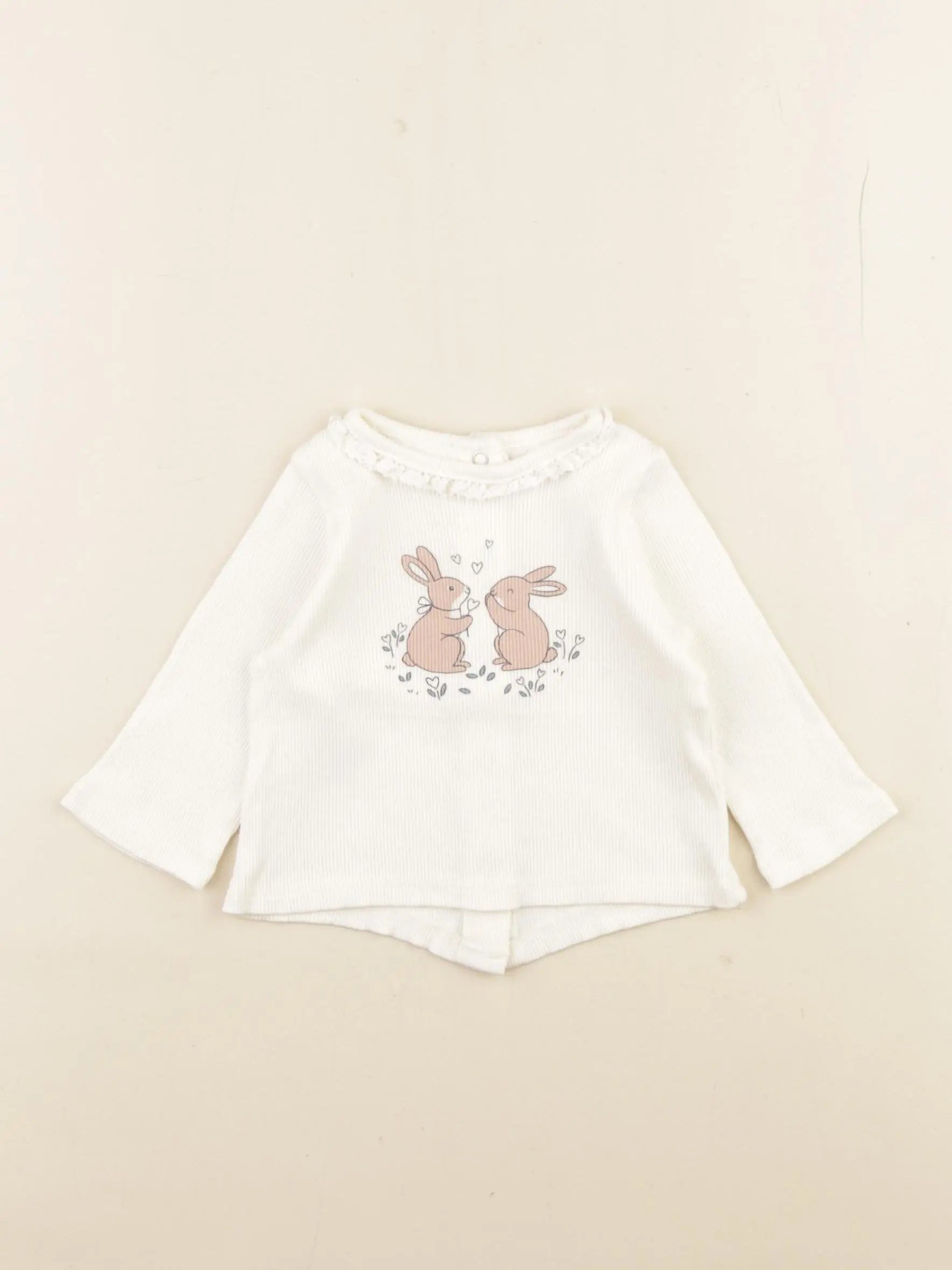 Vertbaudet - tee-shirt blanc - 3 mois