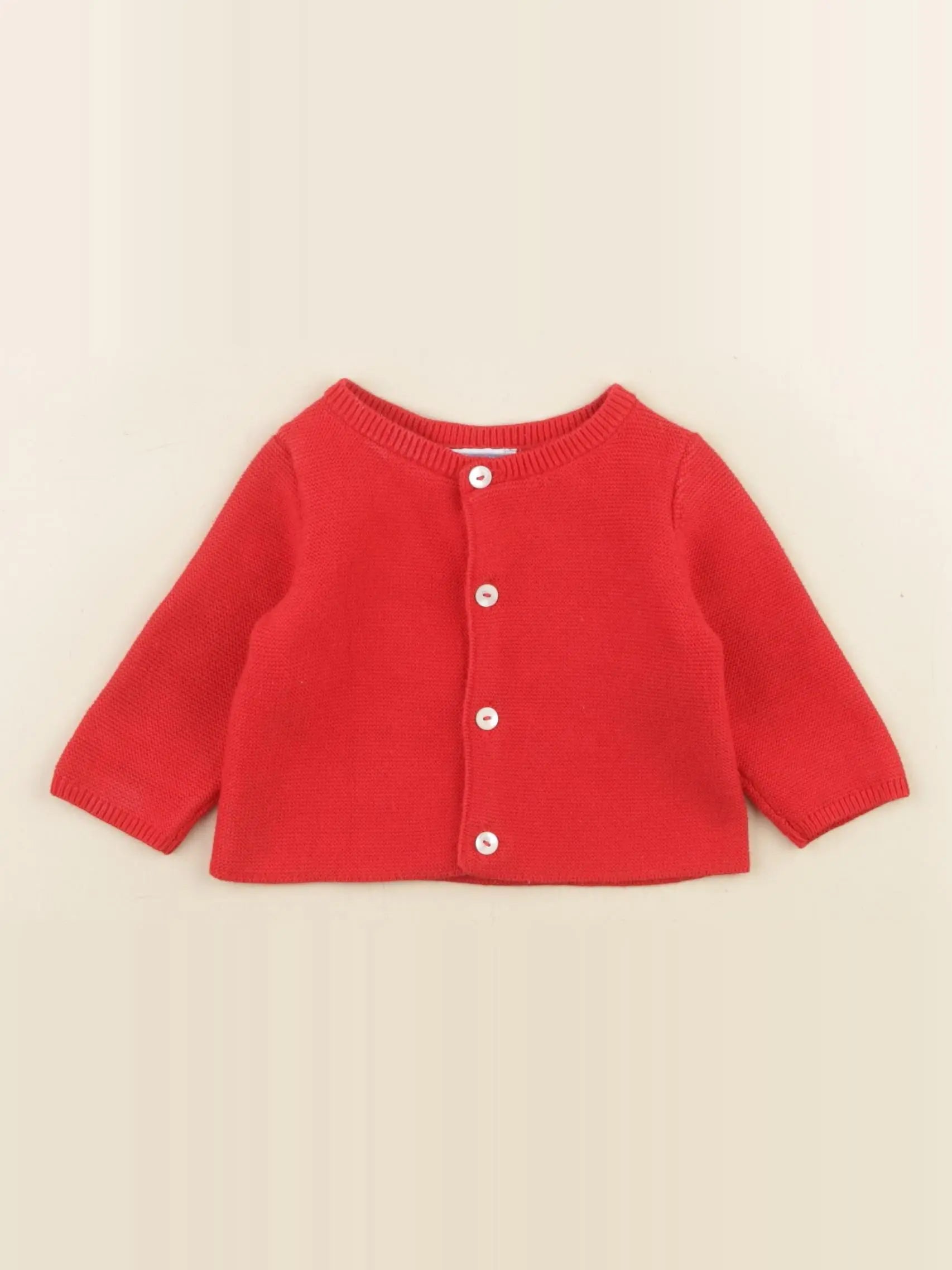 Jacadi - gilet rouge - 3 mois