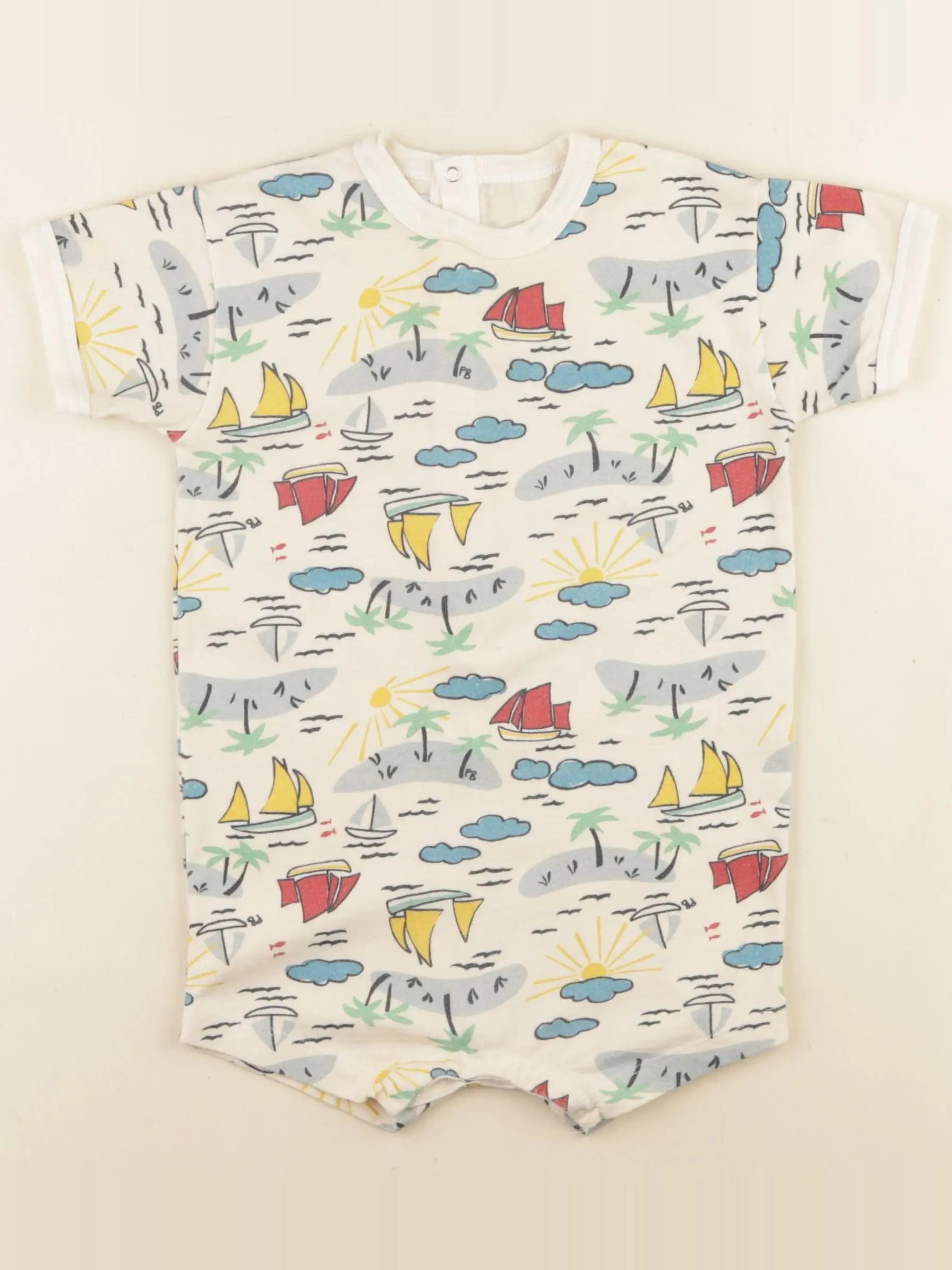 Petit Bateau - combinaison multicolore - 12 mois