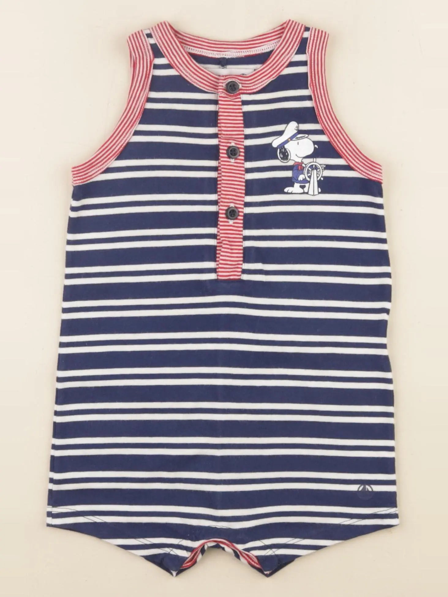 Petit Bateau - combinaison bleu - 12 mois