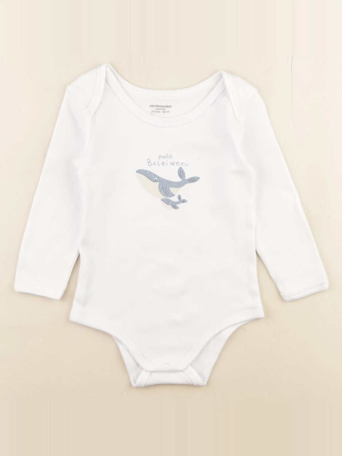 Vertbaudet - body blanc - 24 mois