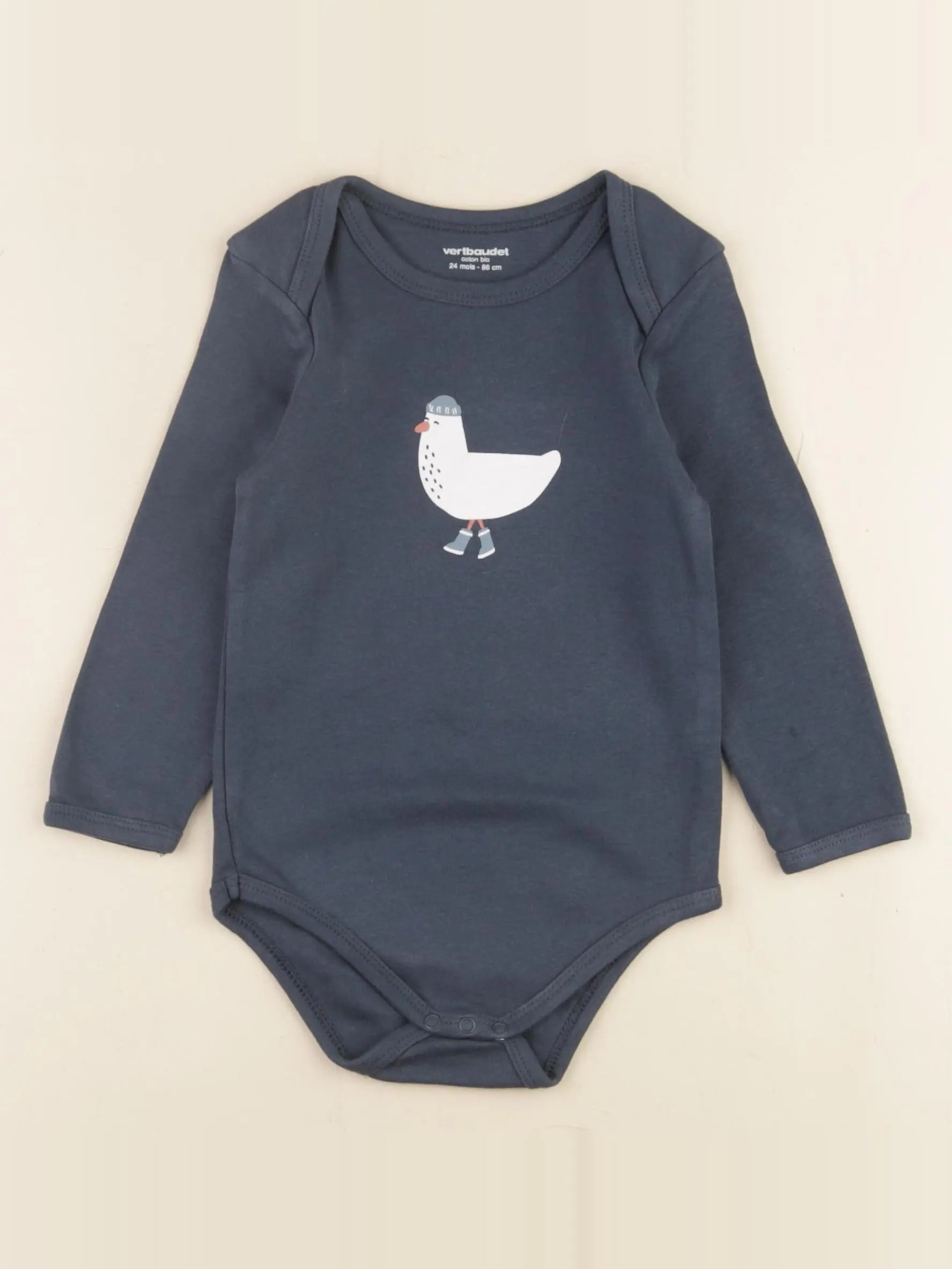 Vertbaudet - body bleu - 24 mois