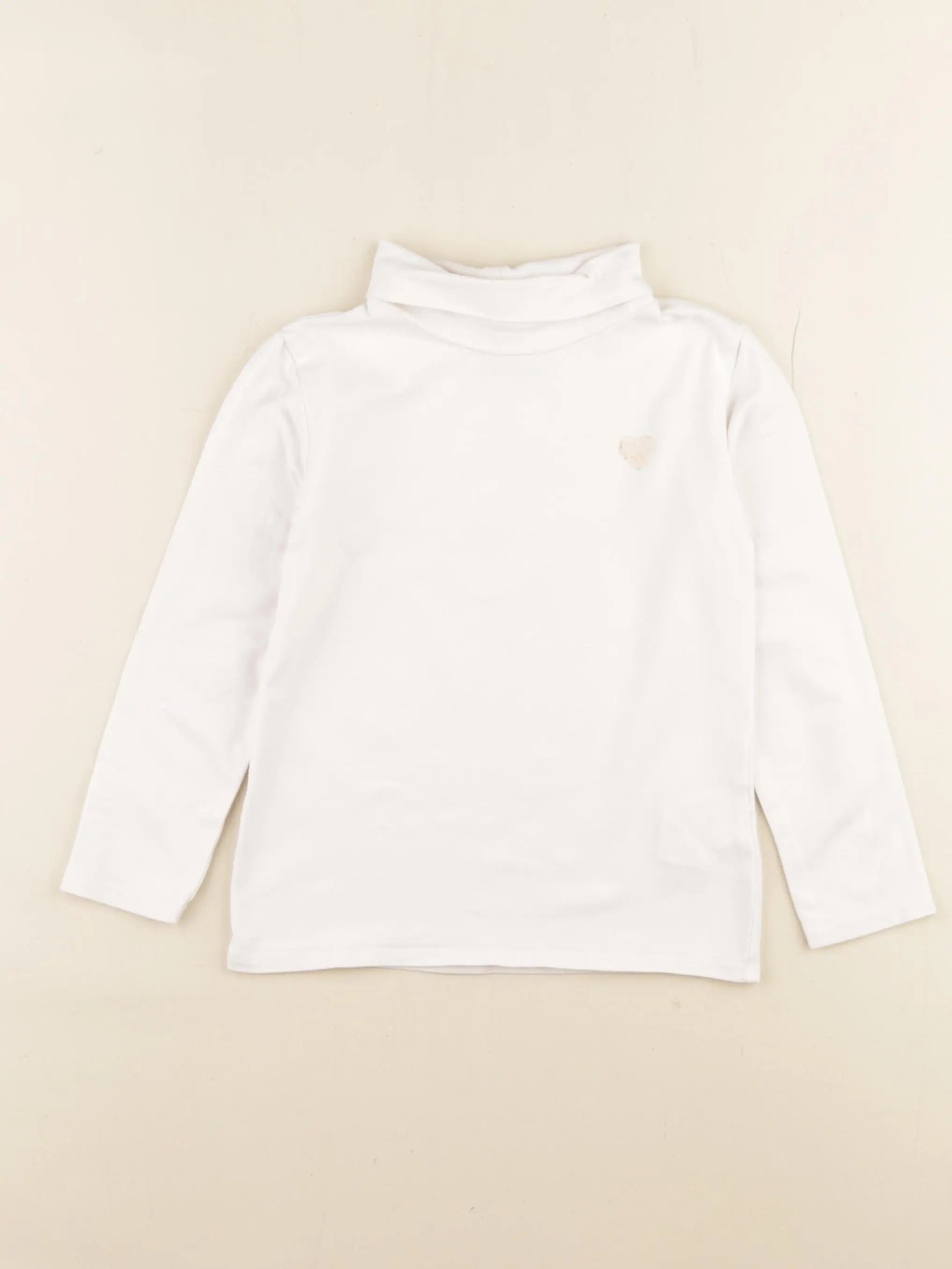 Vertbaudet - sous-pull blanc - 4 ans