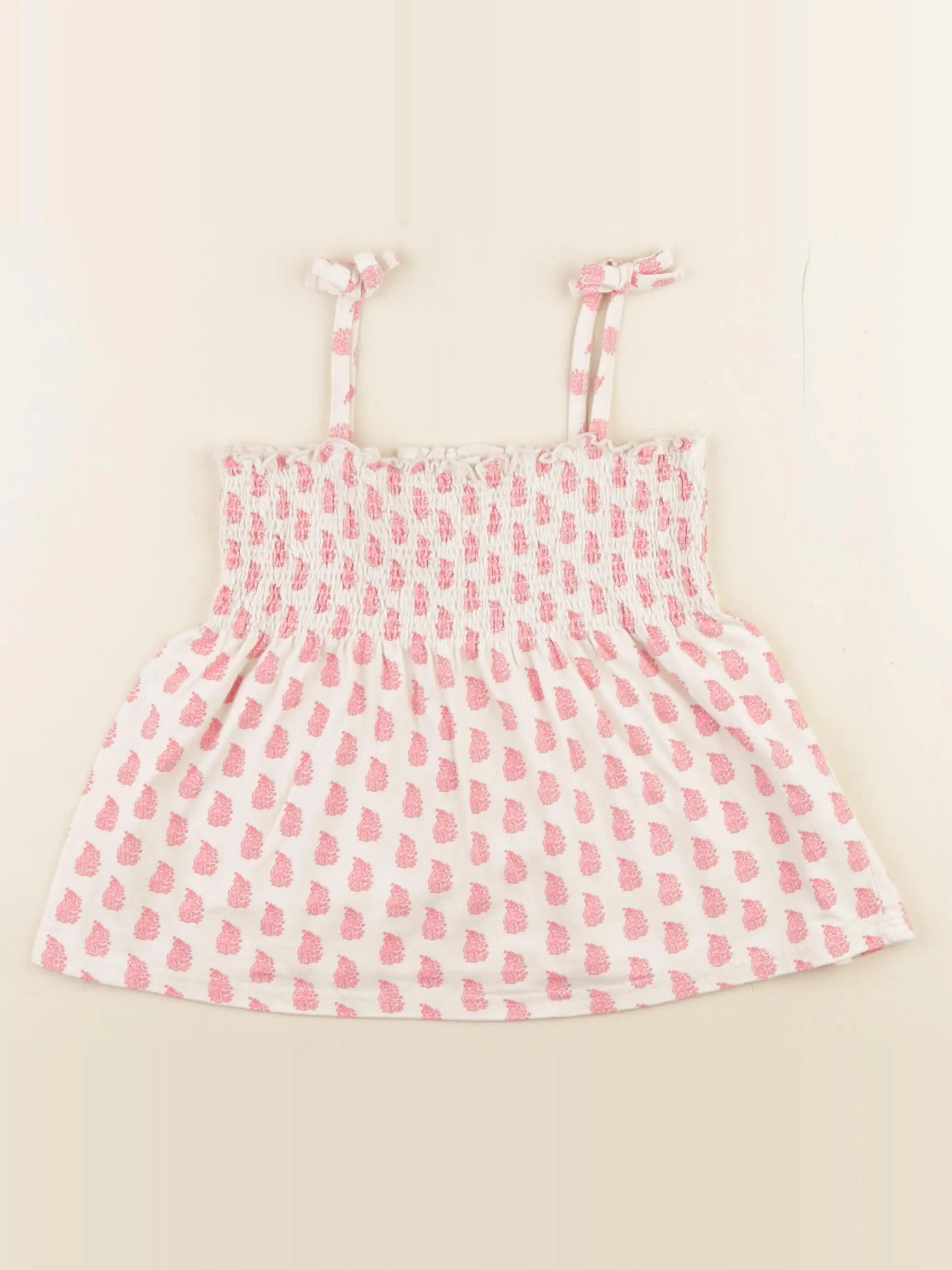 Vertbaudet - débardeur beige, rose - 6 ans