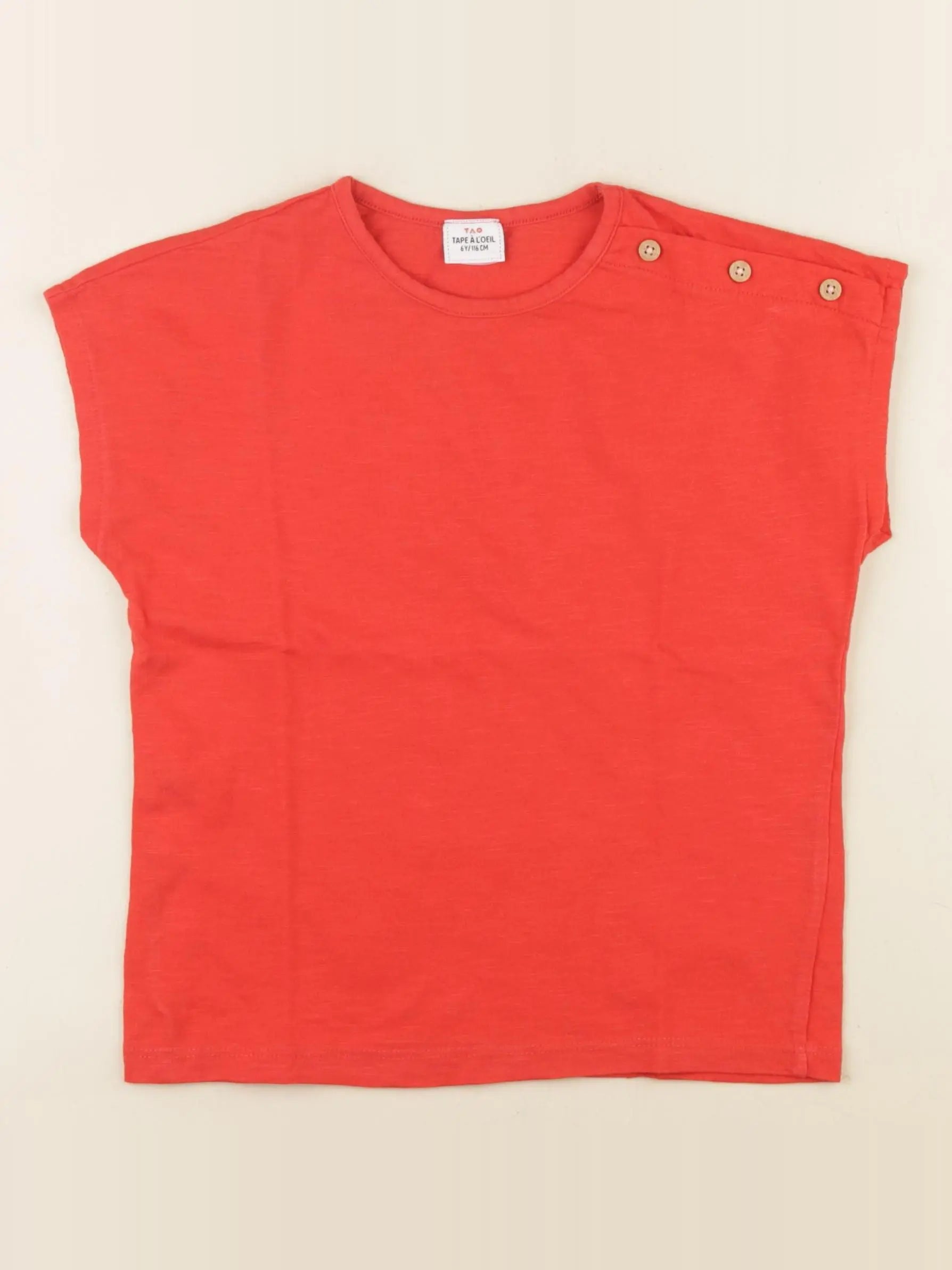 Tape à l'oeil - tee-shirt rouge - 6 ans