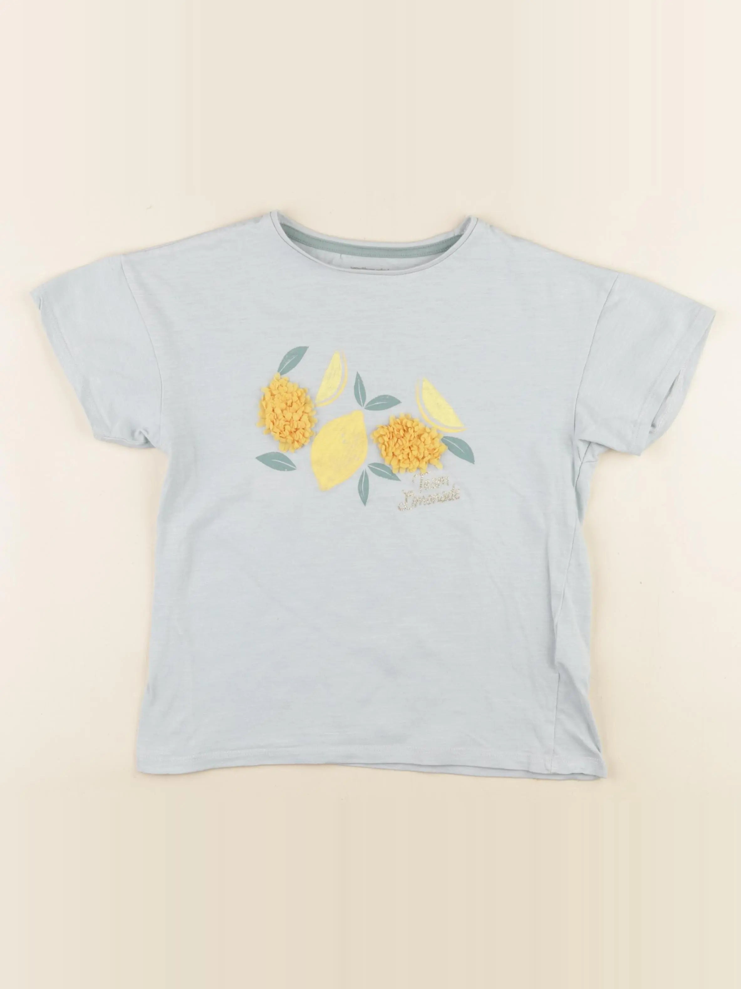 Vertbaudet - tee-shirt bleu - 8 ans