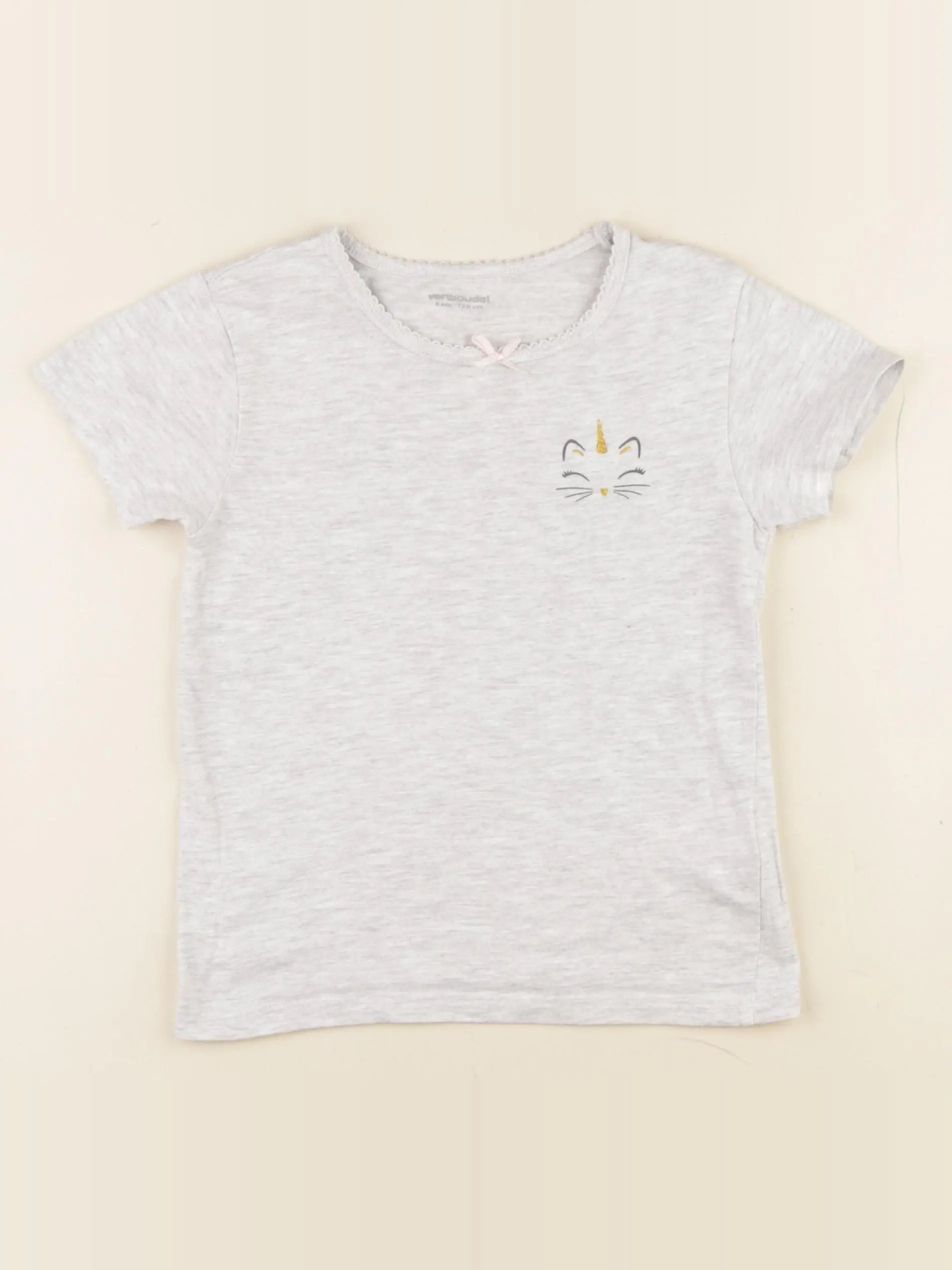 Vertbaudet - maillot de corps gris - 8 ans