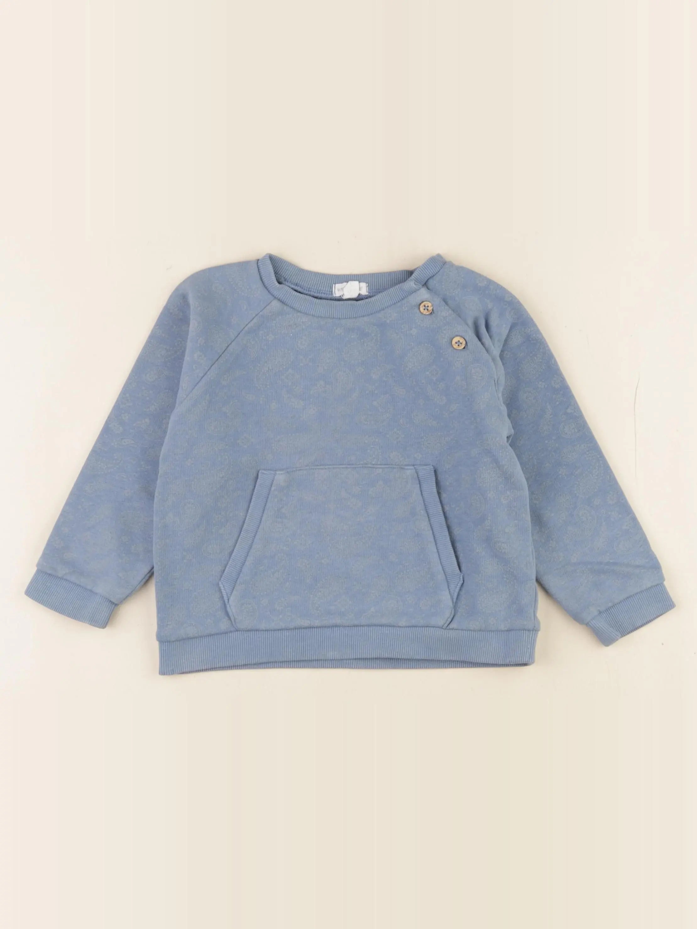 Vertbaudet - sweat bleu - 2 ans