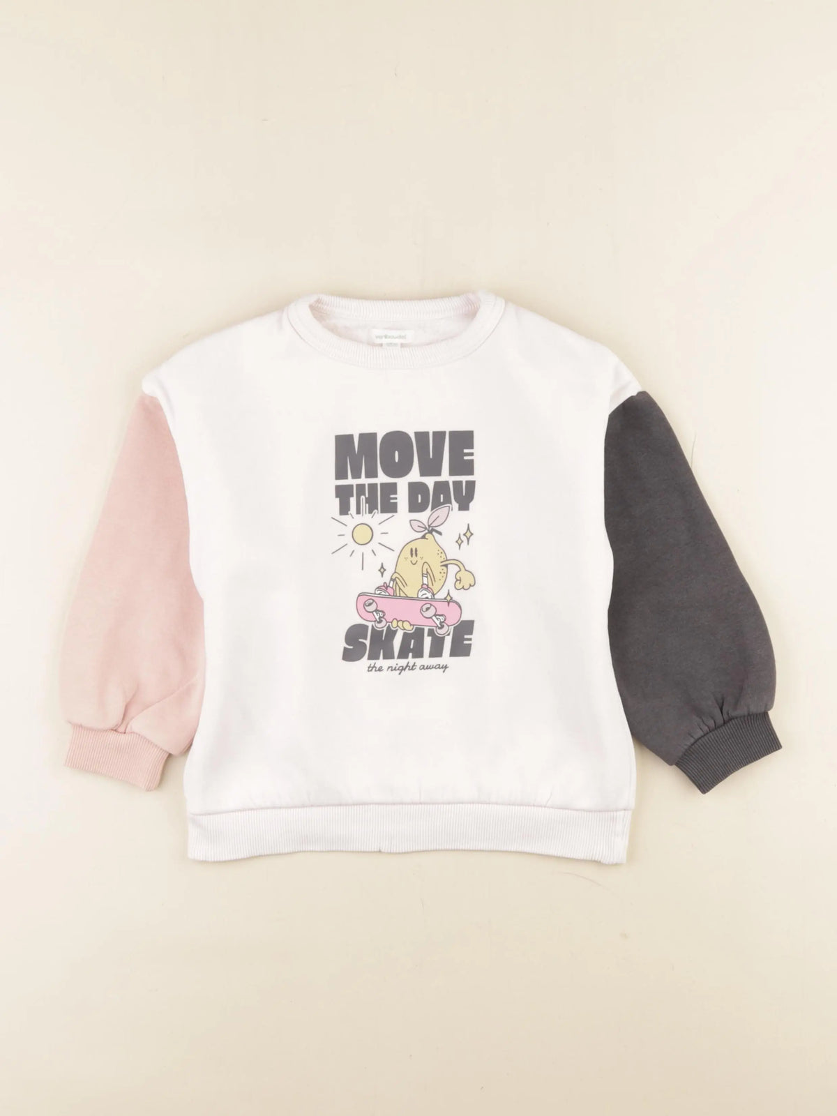 Vertbaudet - sweat multicolore - 6 ans