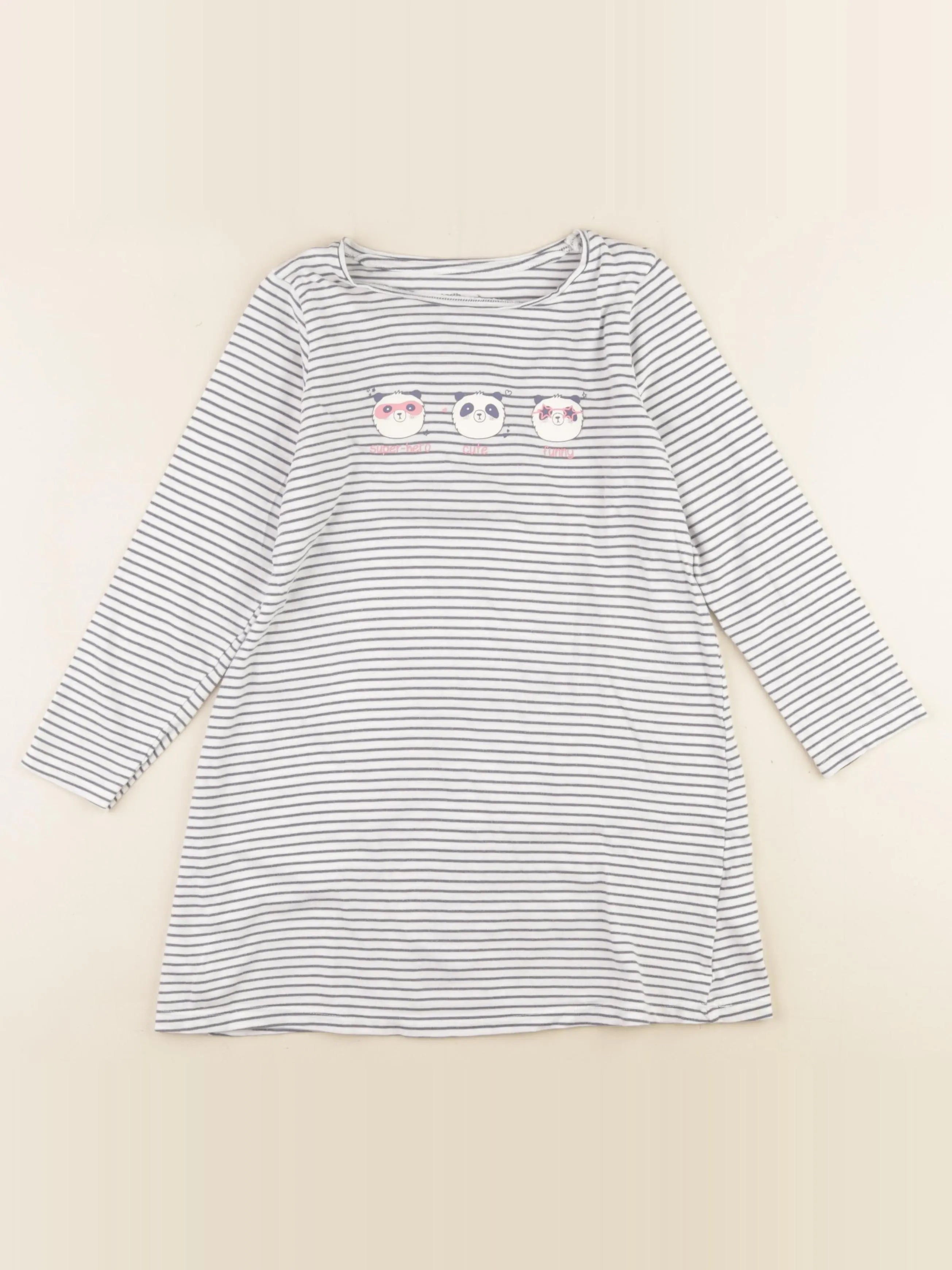 Vertbaudet - robe de chambre bleu, blanc - 6 ans