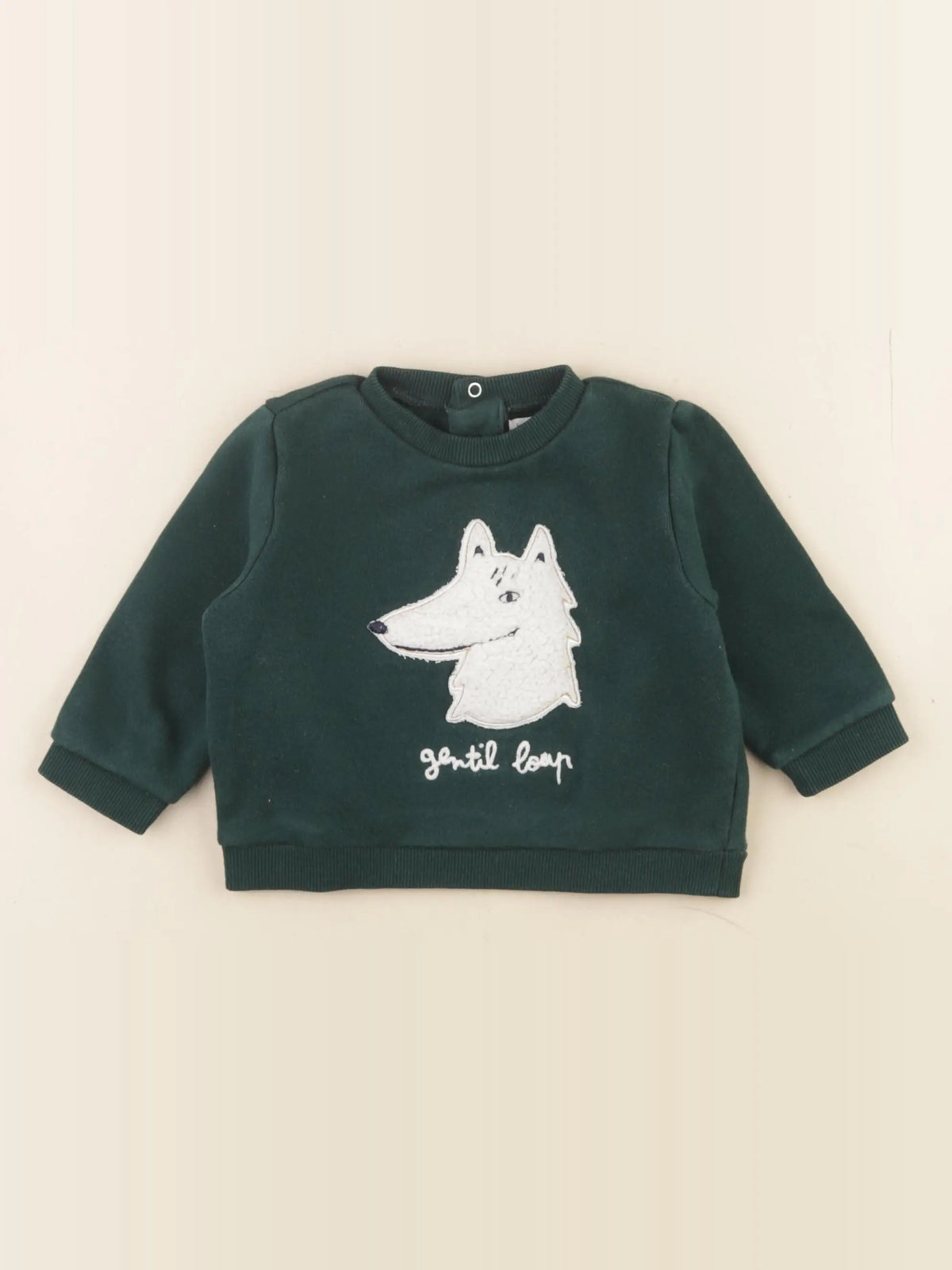 Boutchou - sweat vert - 9 mois