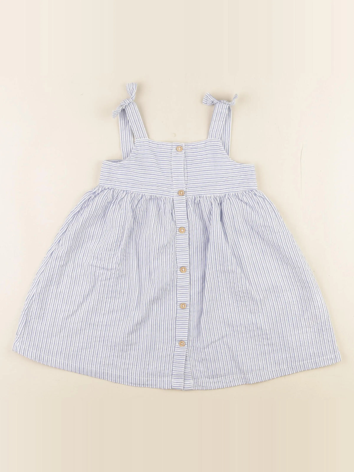 Cyrillus - robe bleu, blanc - 24 mois