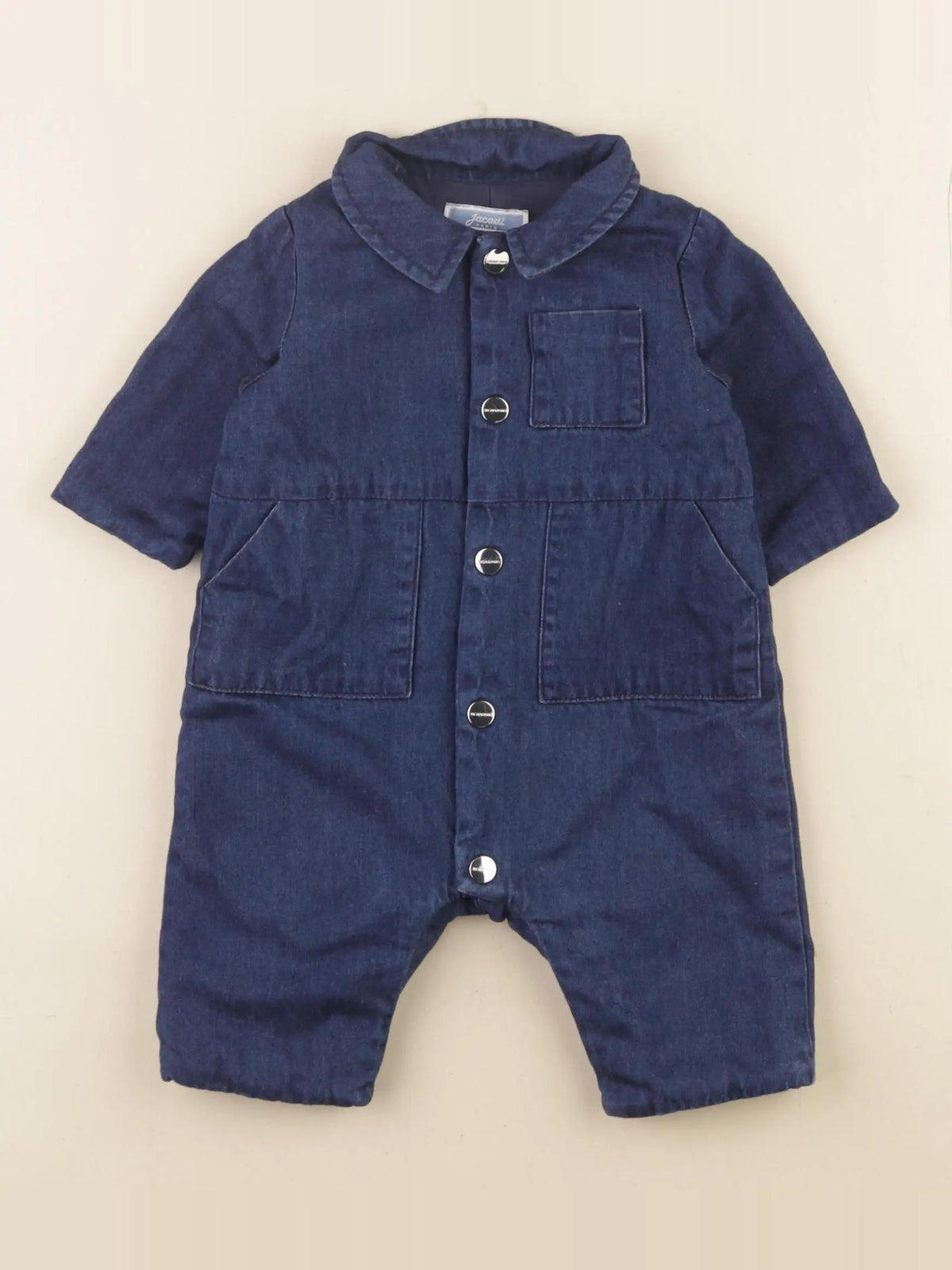 Jacadi - combinaison doublé bleu - 3 mois