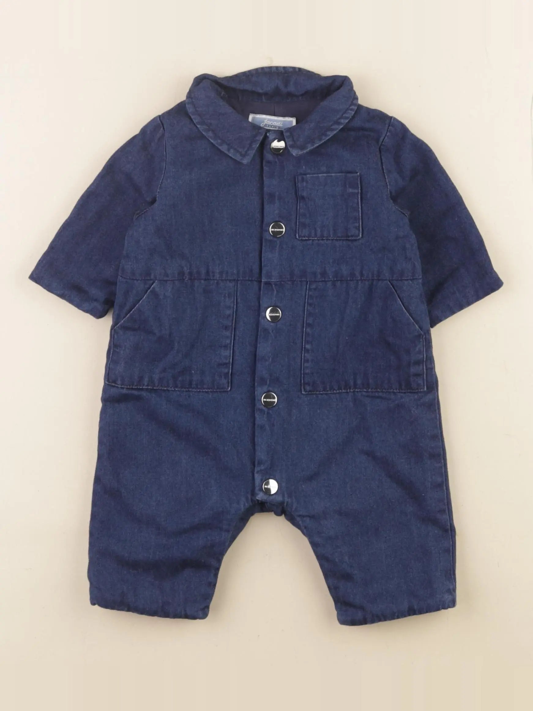 Jacadi - combinaison doublé bleu - 3 mois