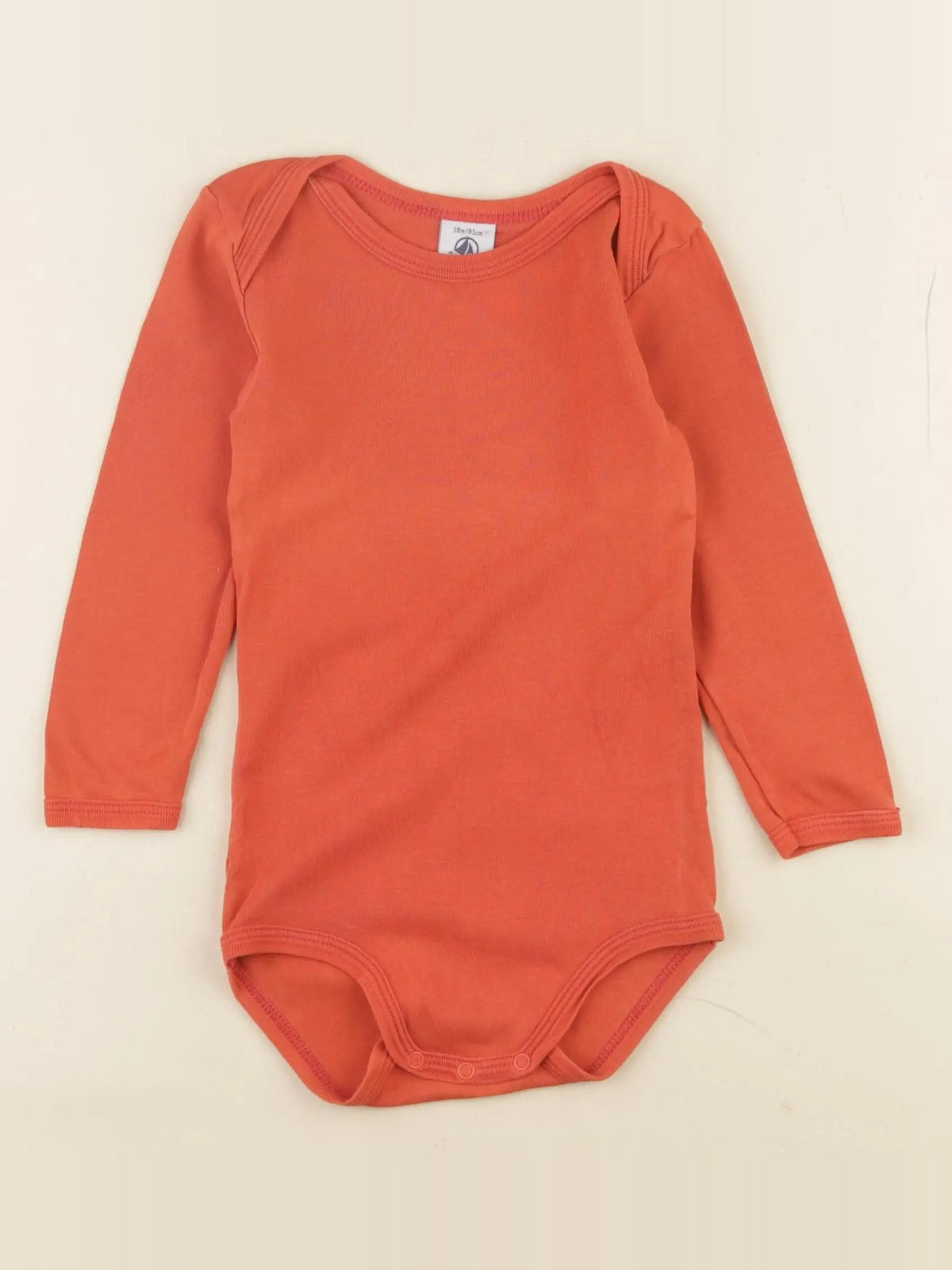 Petit Bateau - body rouge, orange - 18 mois