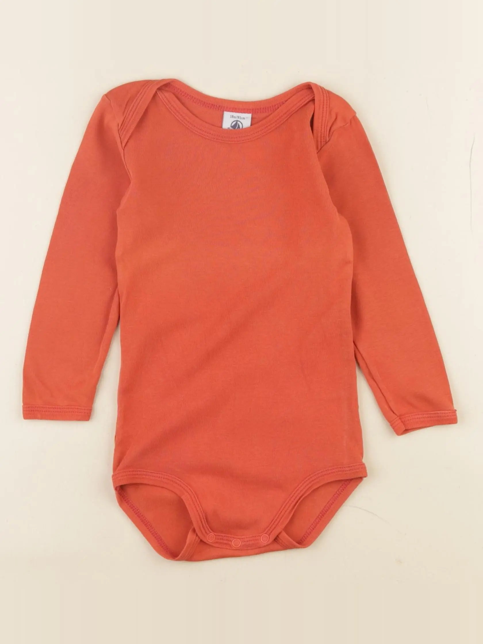 Petit Bateau - body rouge, orange - 18 mois