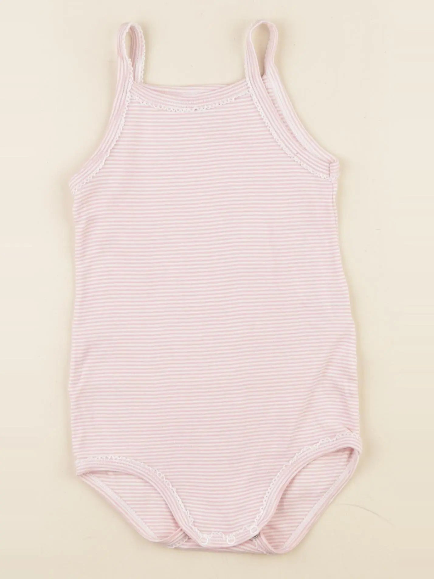 Petit Bateau - body blanc, rose - 36 mois