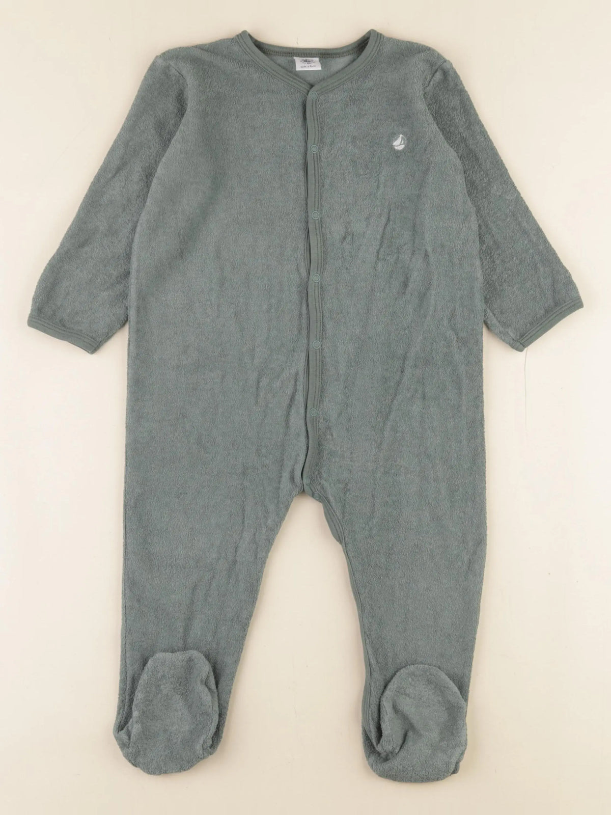 Petit Bateau - pyjama coton vert - 24 mois