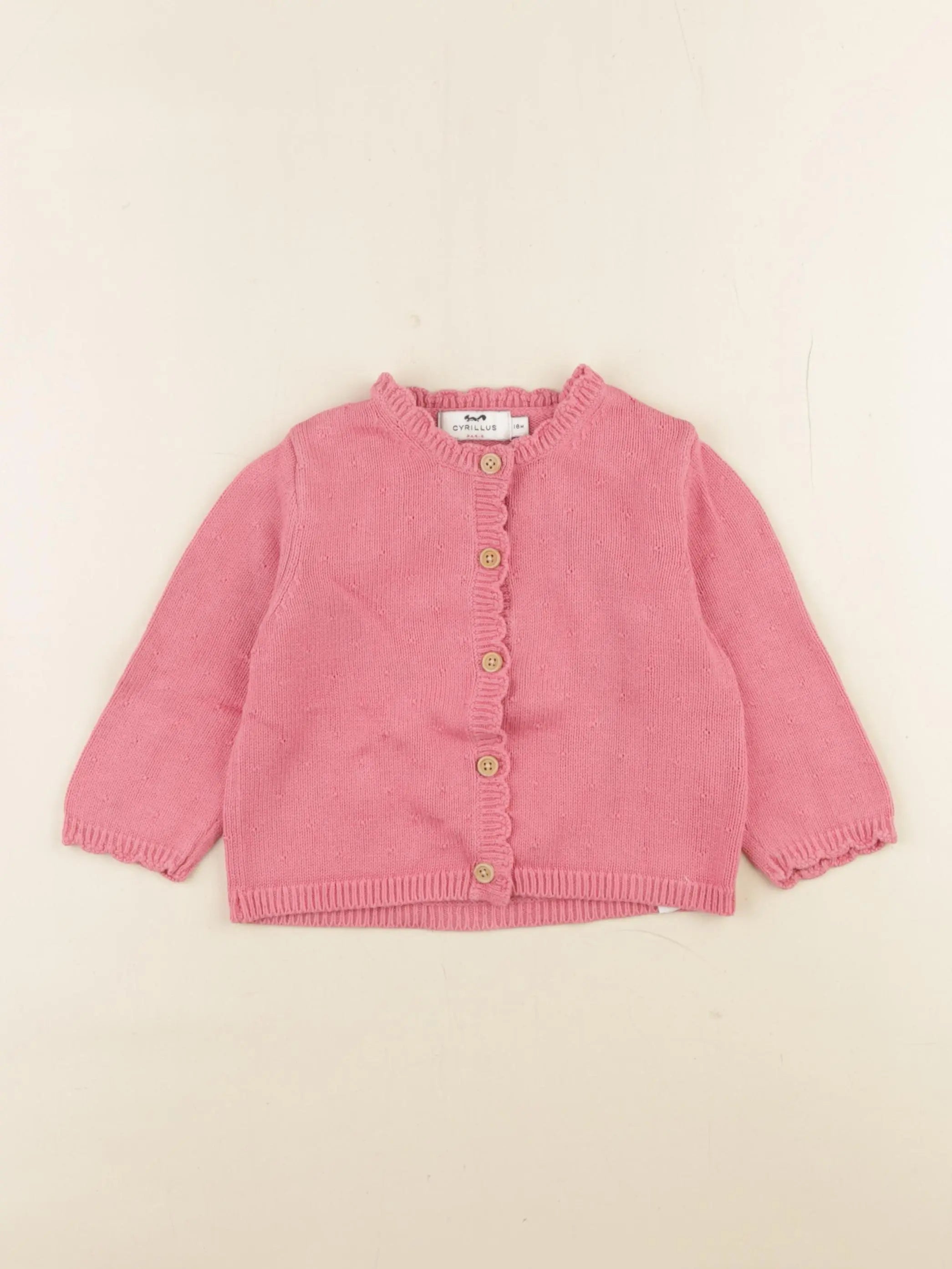 Cyrillus - gilet rose - 18 mois