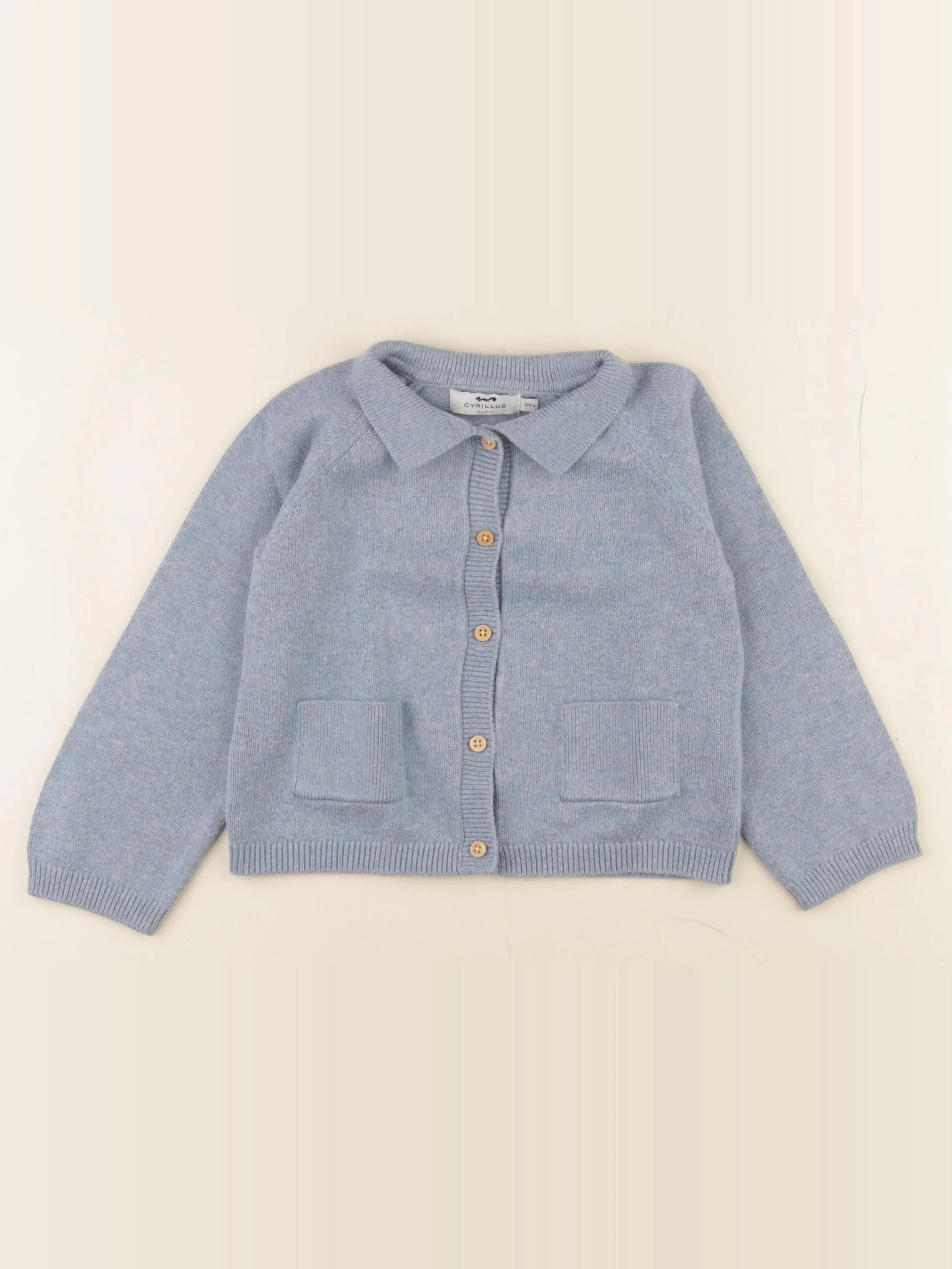 Cyrillus - gilet bleu - 36 mois