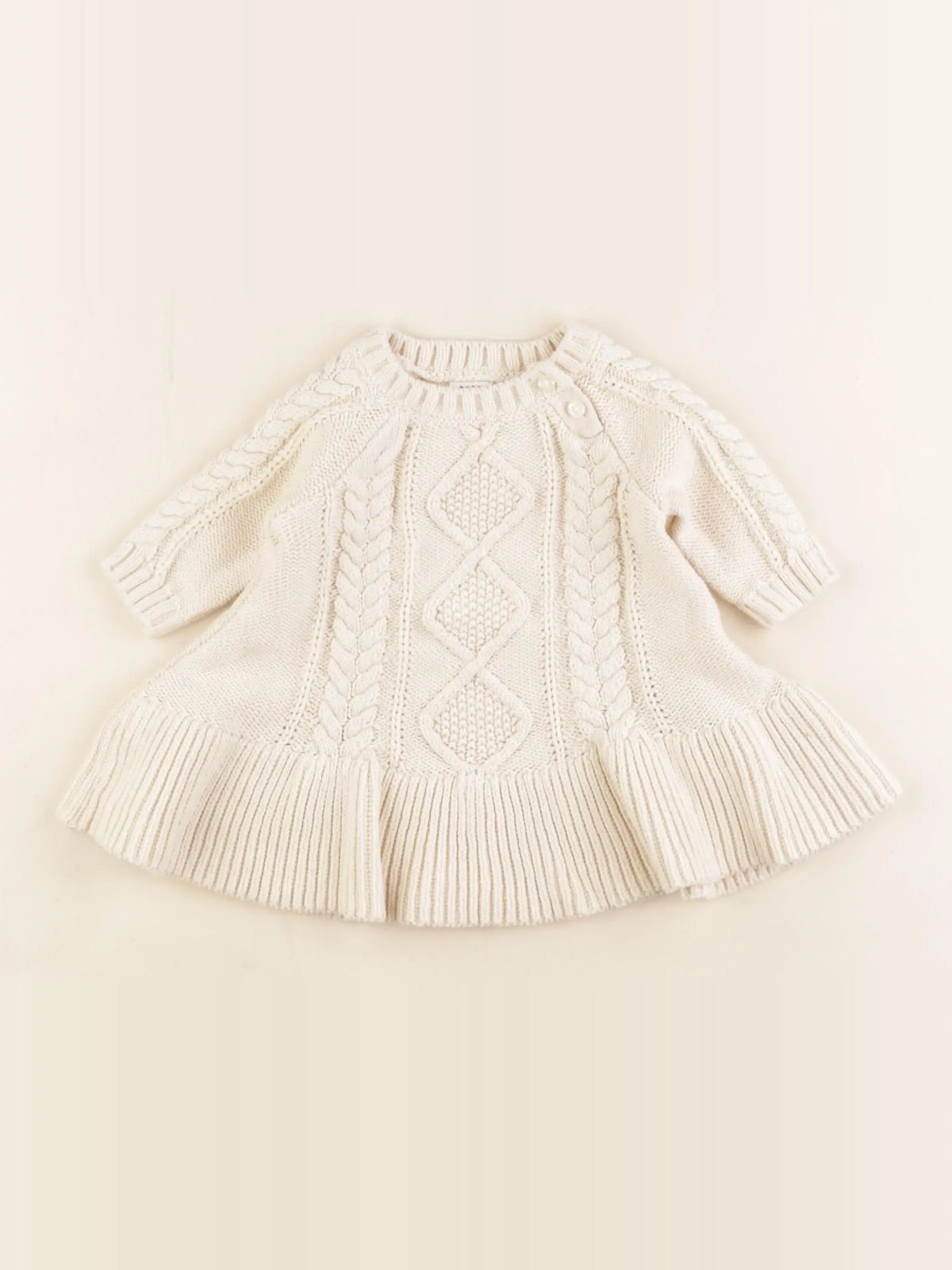 GAP - robe beige - 0/3 mois