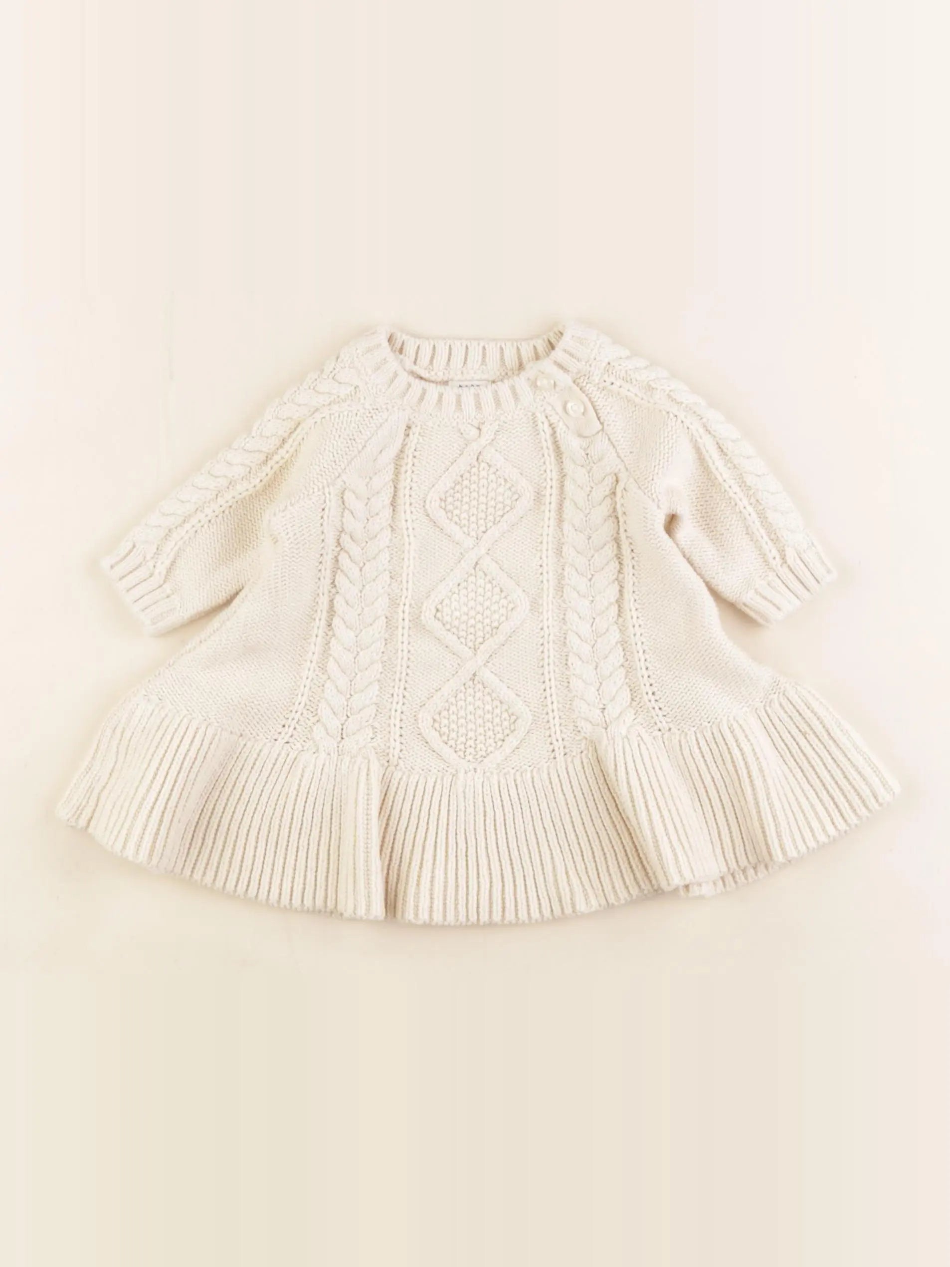 GAP - robe beige - 0/3 mois