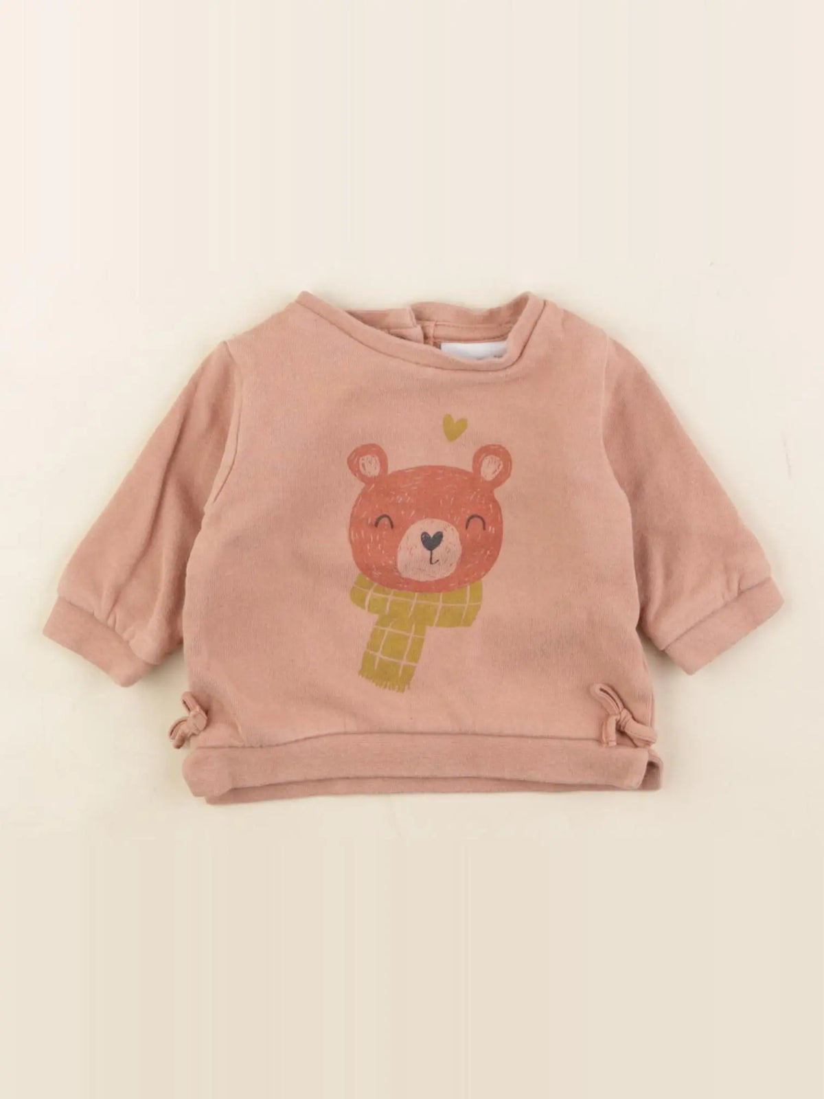 Vertbaudet - sweat marron - 3 mois