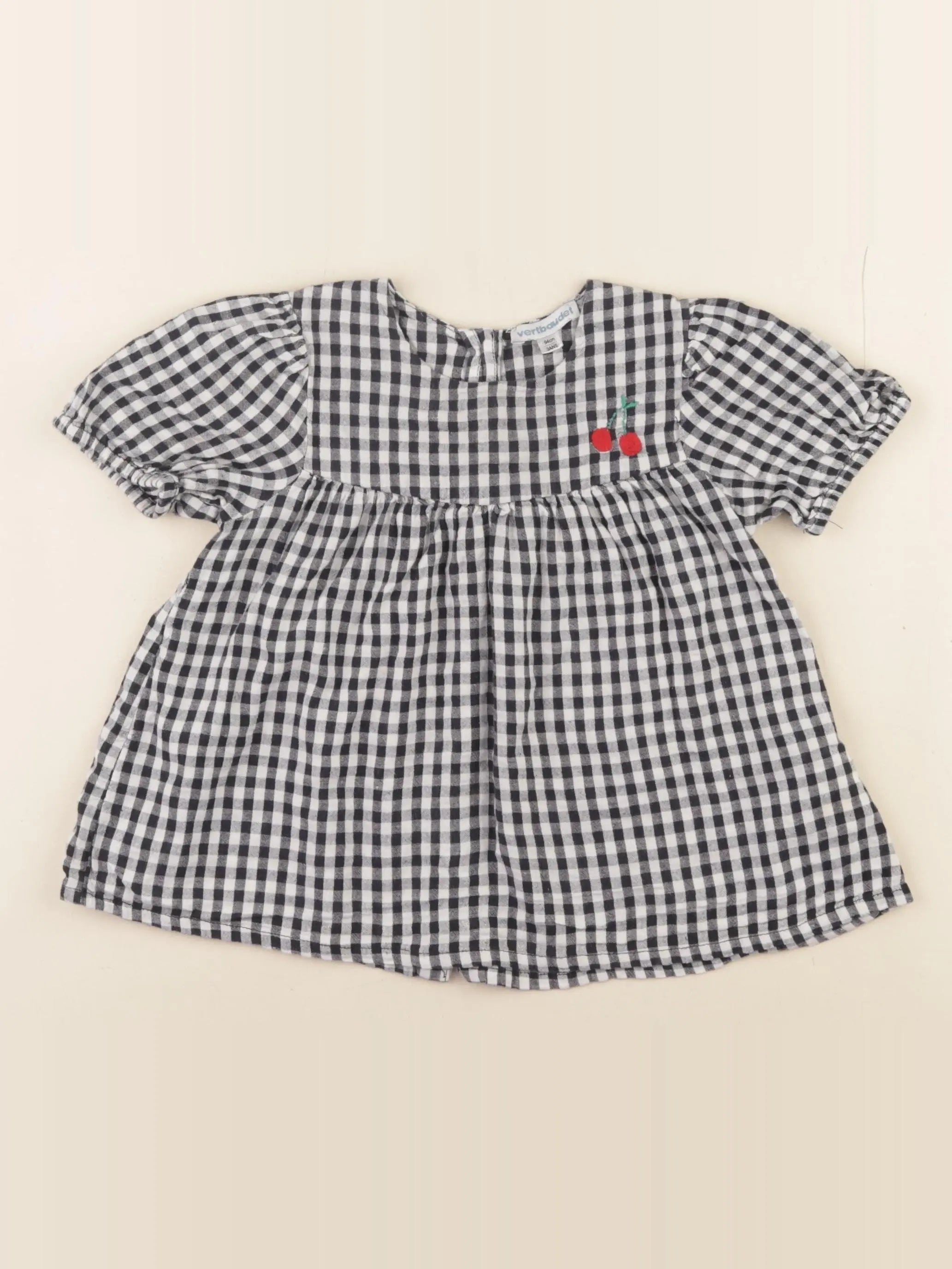 Vertbaudet - blouse blanc, noir - 3 ans