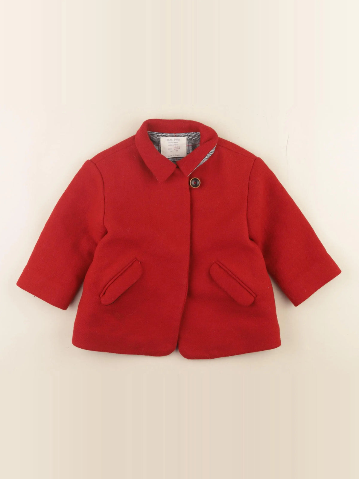 Zara - manteau rouge - 18/24 mois