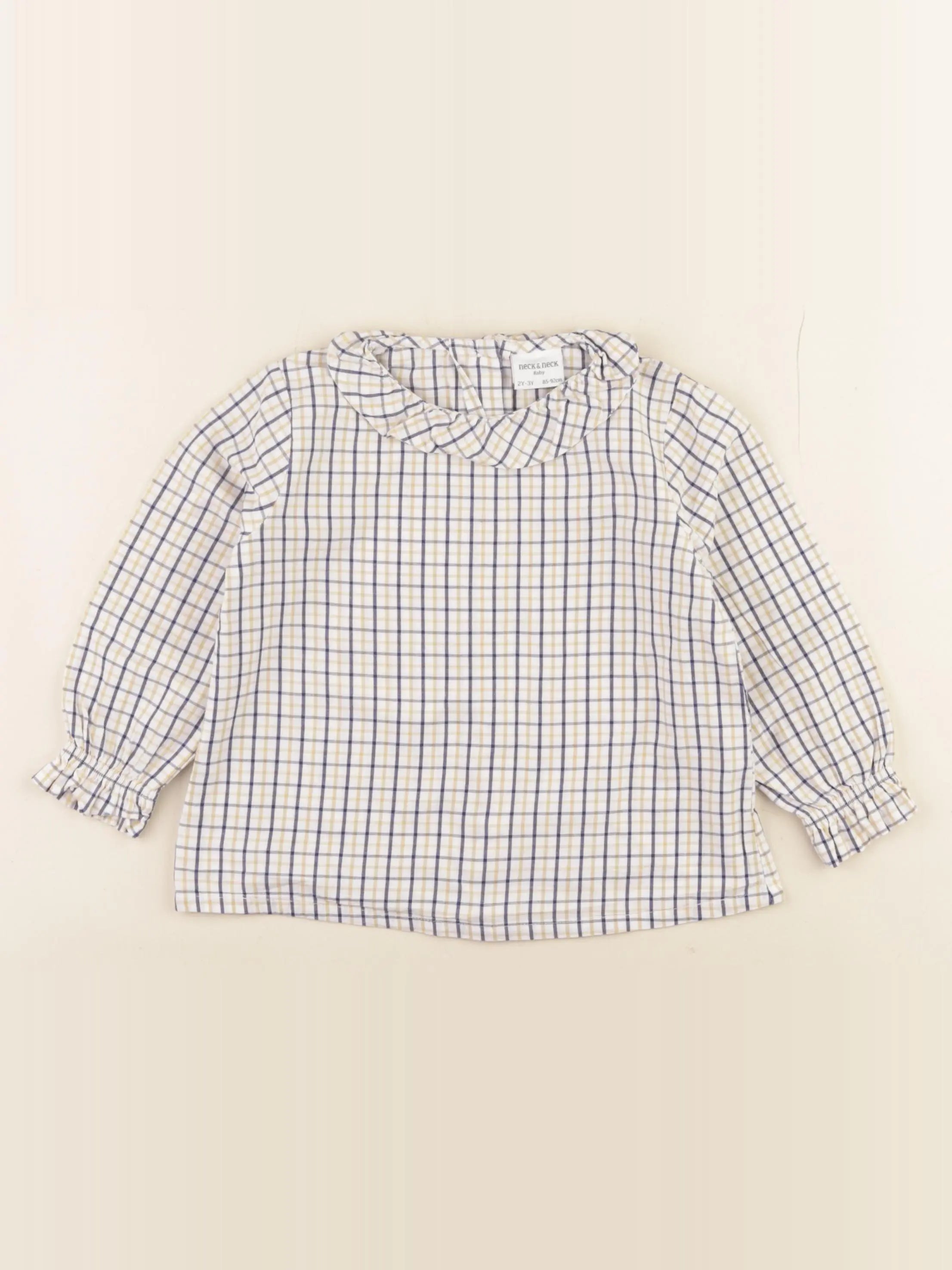 Neck & Neck - blouse bleu, beige - 2/3 ans