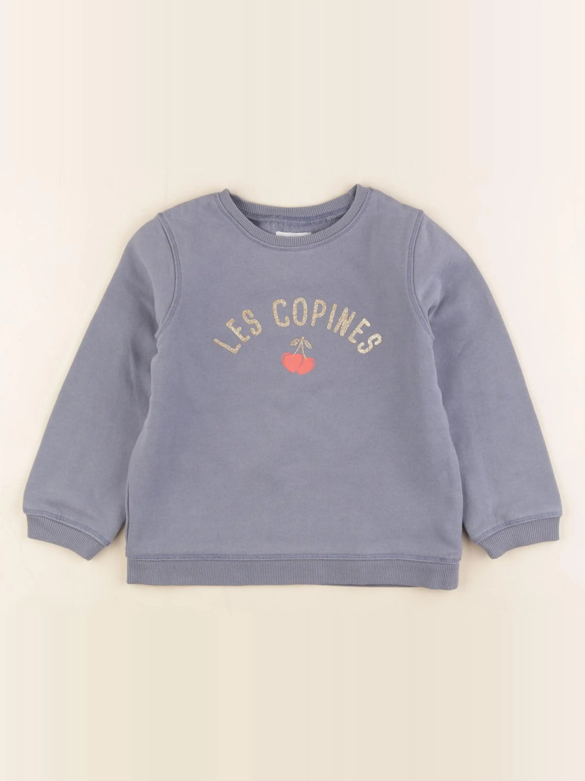 Vertbaudet - sweat bleu, or - 4 ans