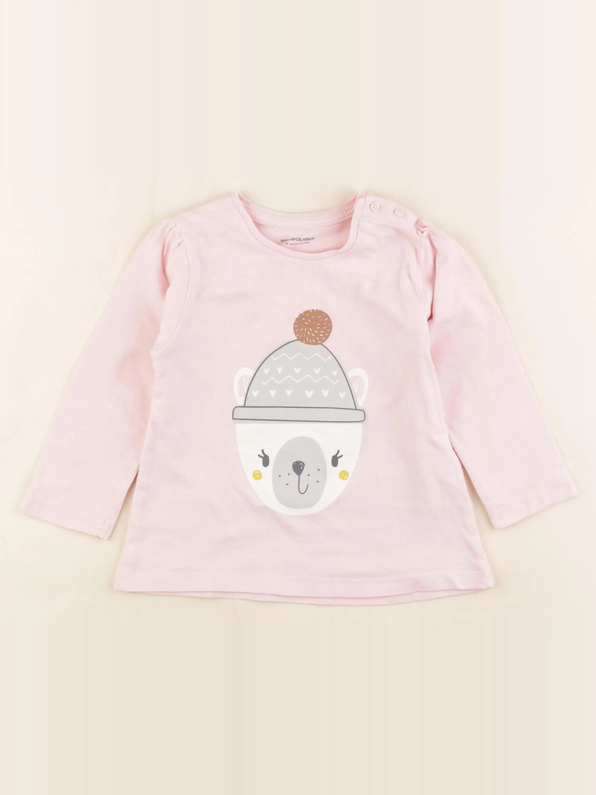 Vertbaudet - tee-shirt rose - 18 mois