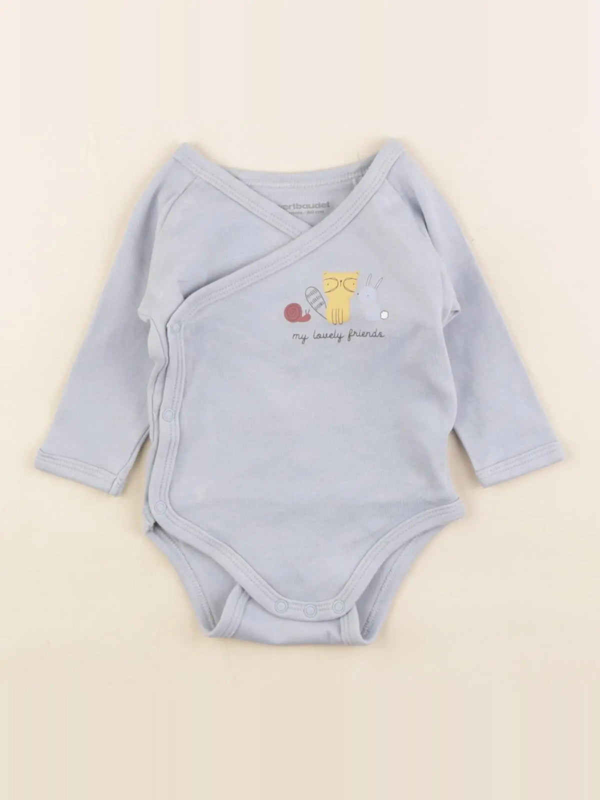 Vertbaudet - body bleu - 3 mois