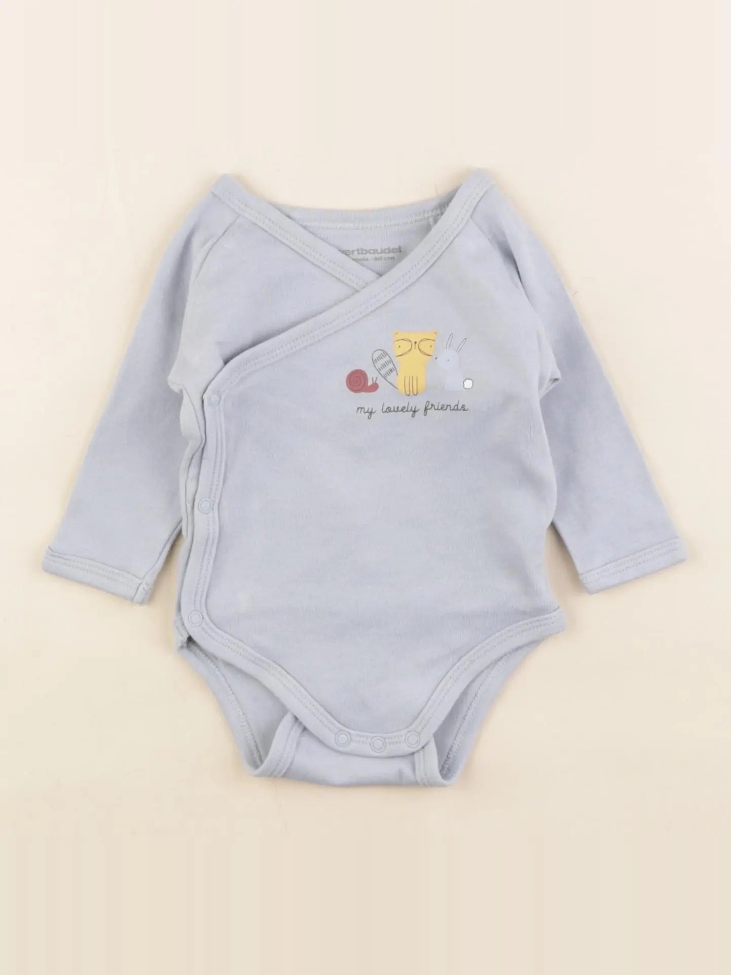 Vertbaudet - body bleu - 3 mois