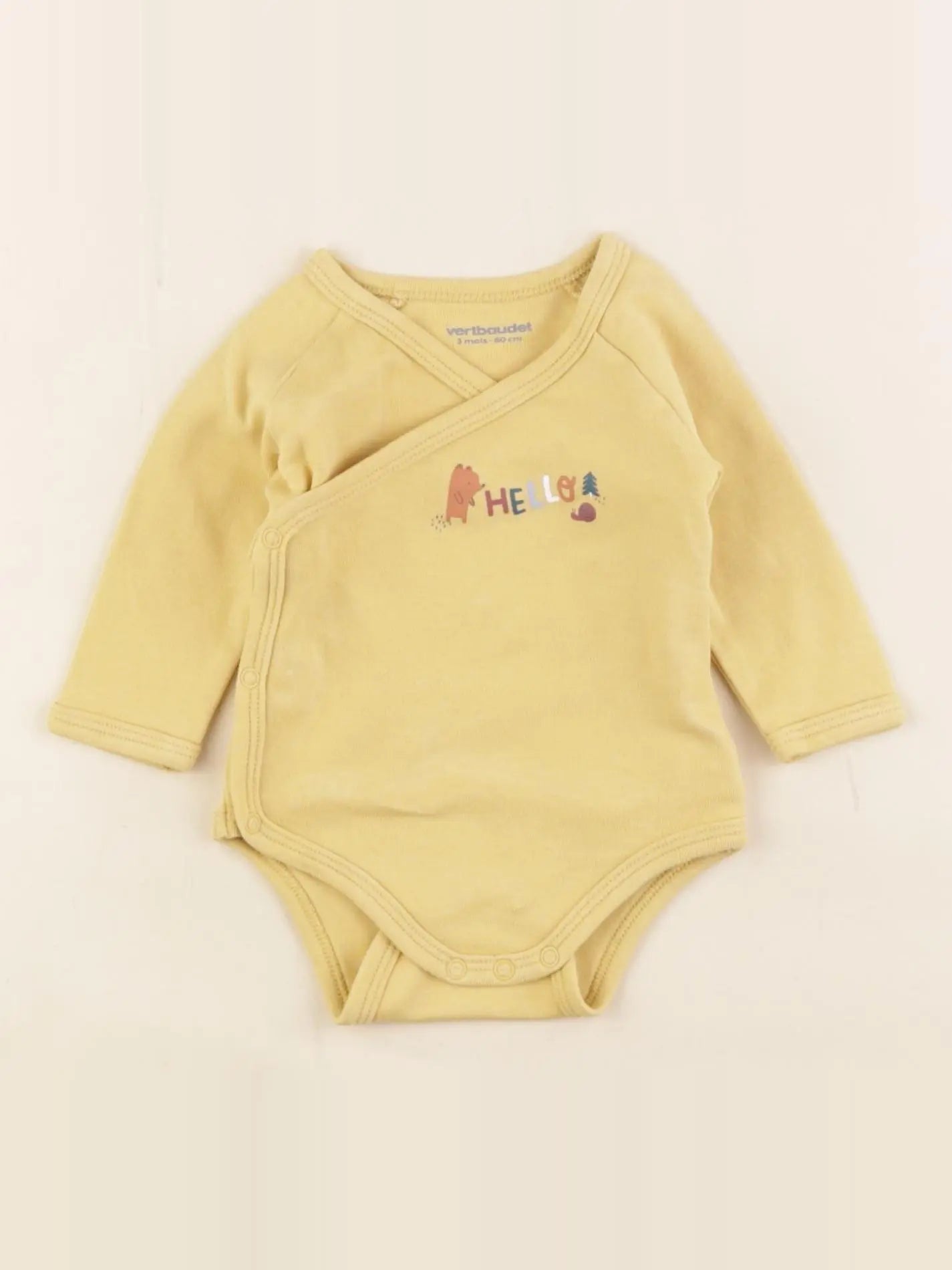 Vertbaudet - body jaune - 3 mois