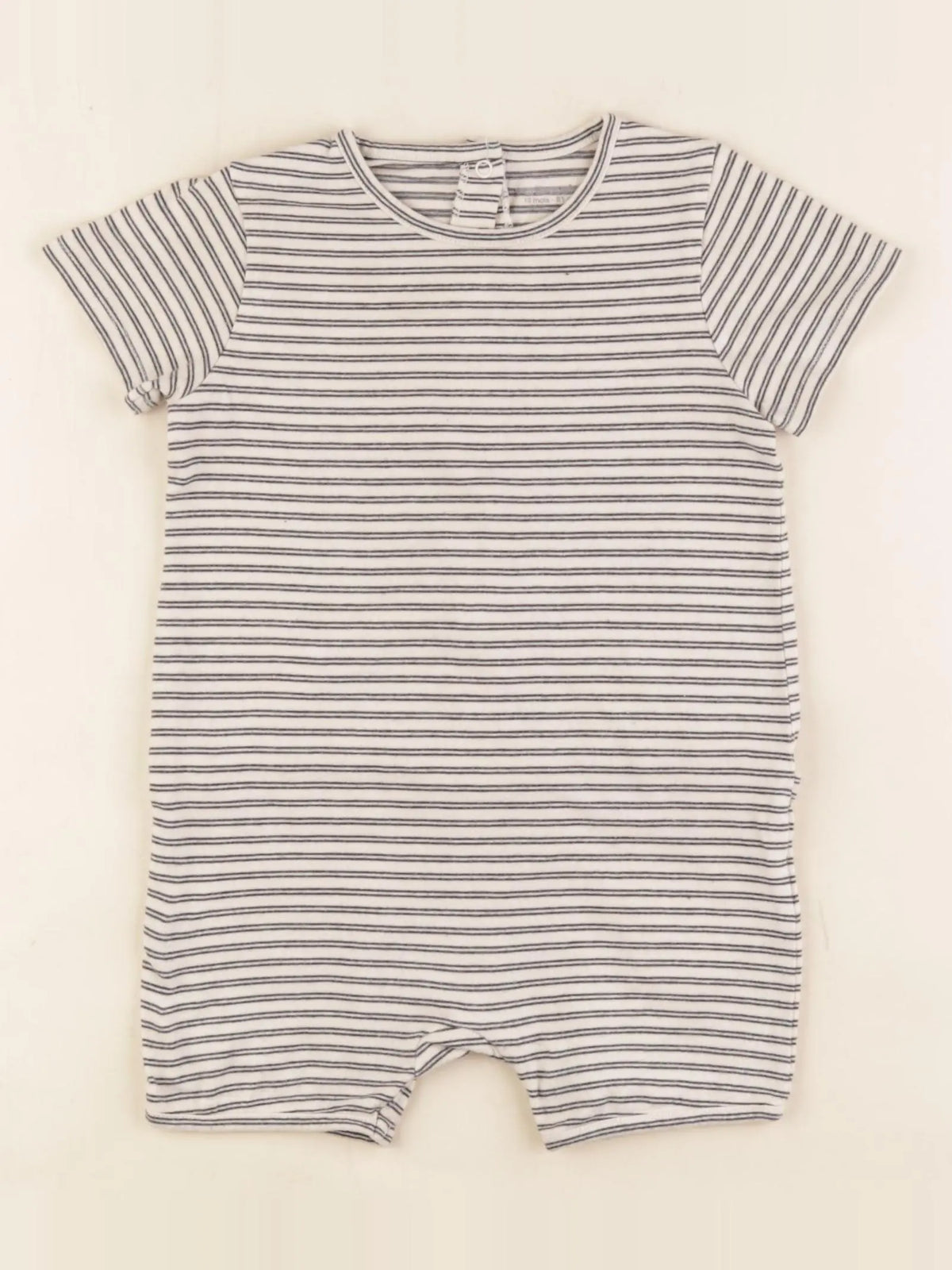 Vertbaudet - pyjama coton bleu, blanc - 18 mois