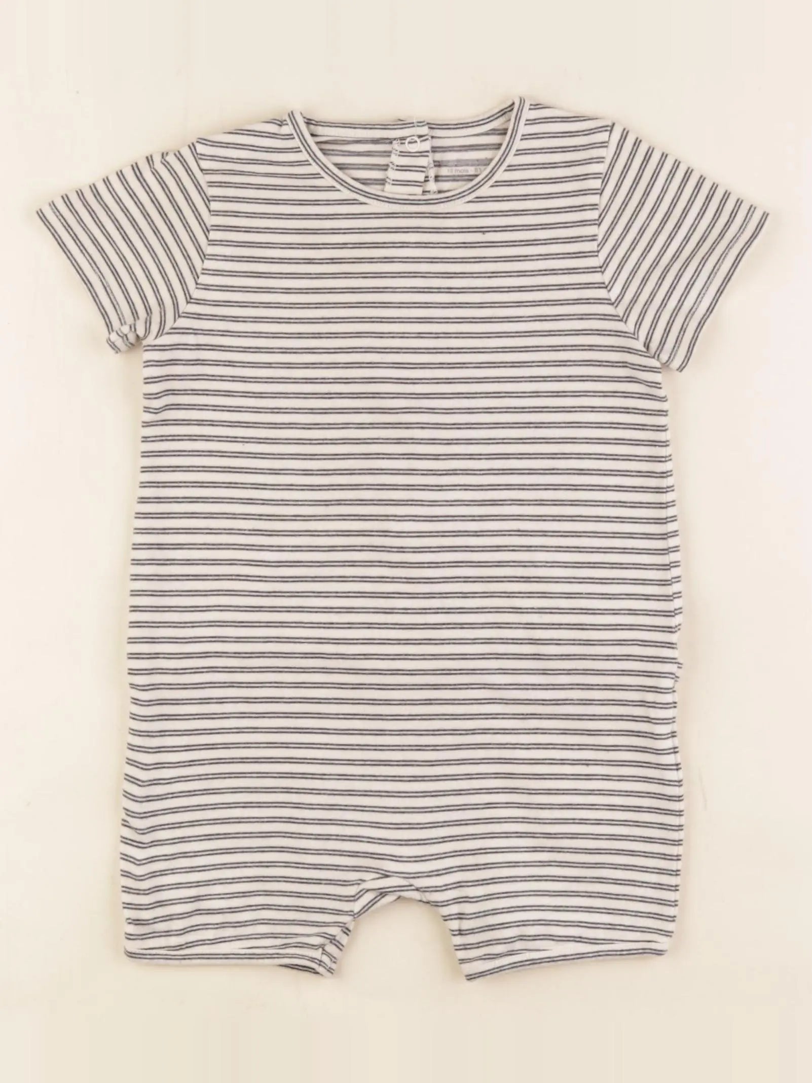 Vertbaudet - pyjama coton bleu, blanc - 18 mois