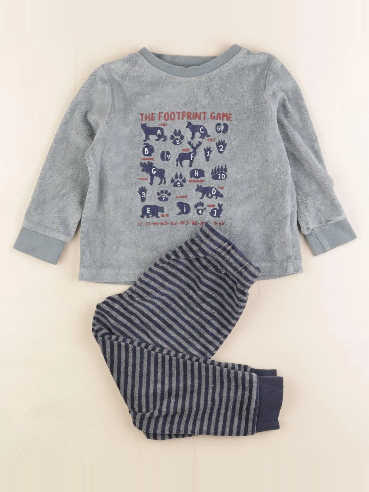 Vertbaudet - pyjama velours multicolore - 3 ans