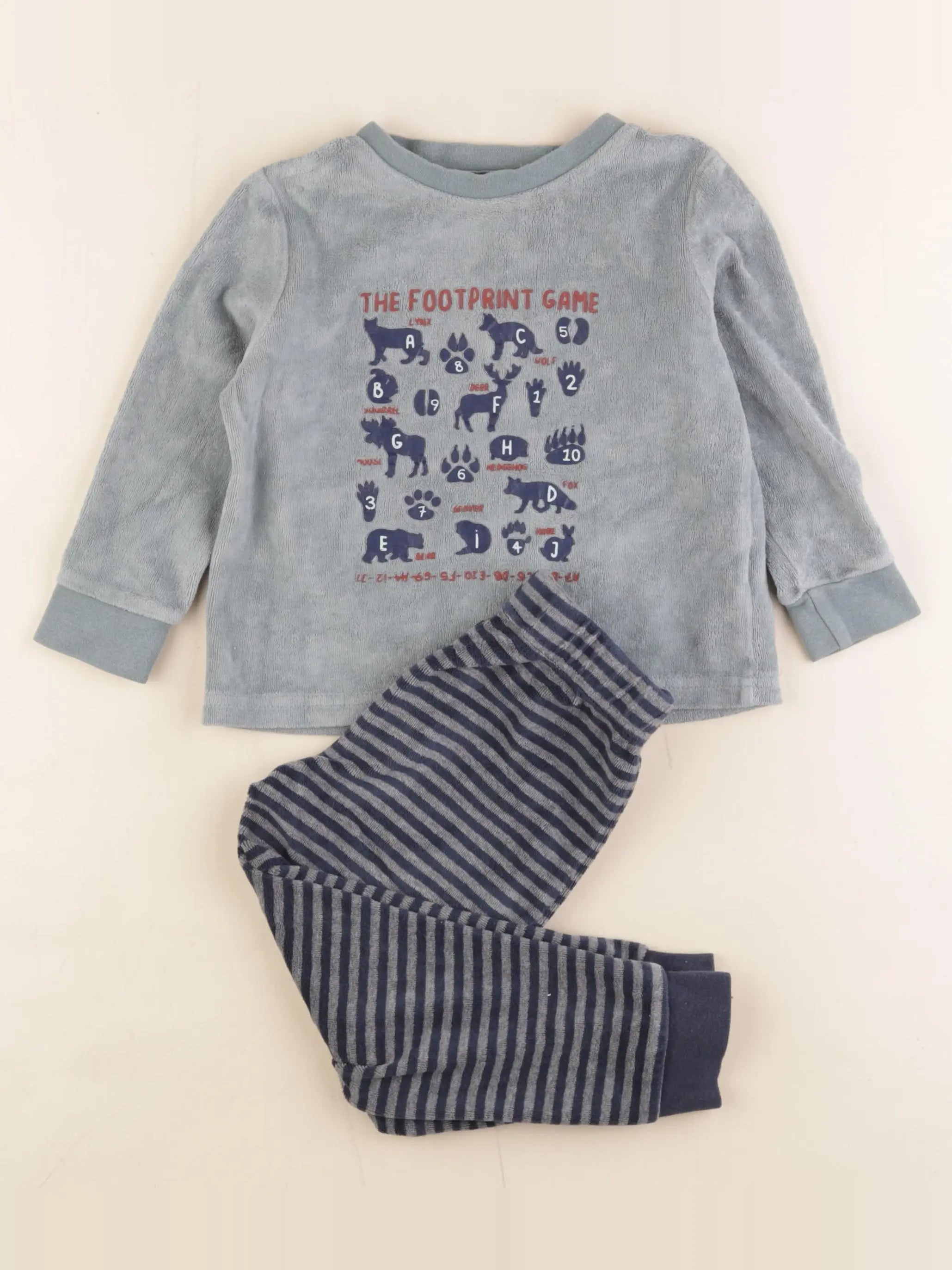 Vertbaudet - pyjama velours multicolore - 3 ans