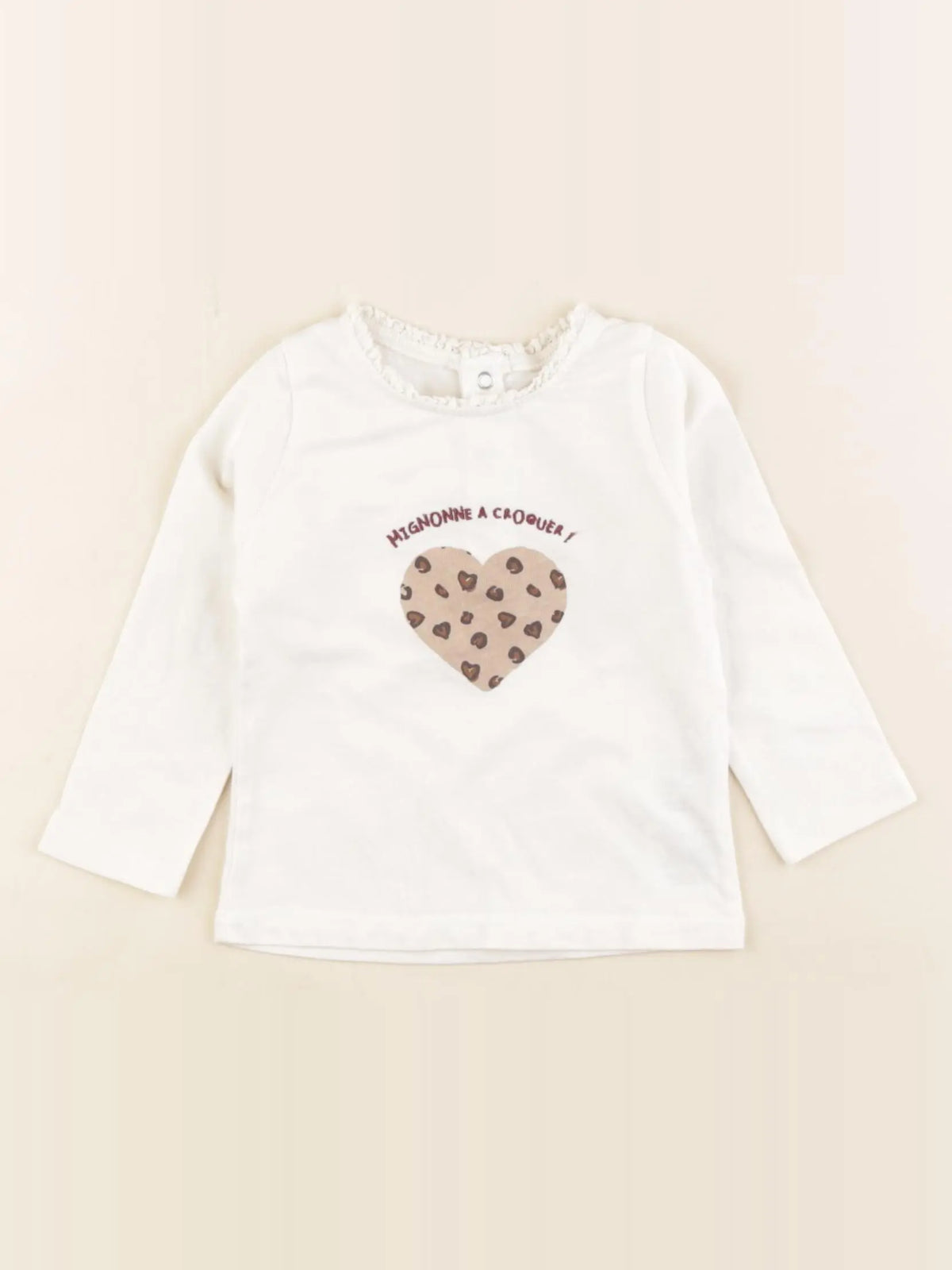 Vertbaudet - tee-shirt blanc - 6 mois