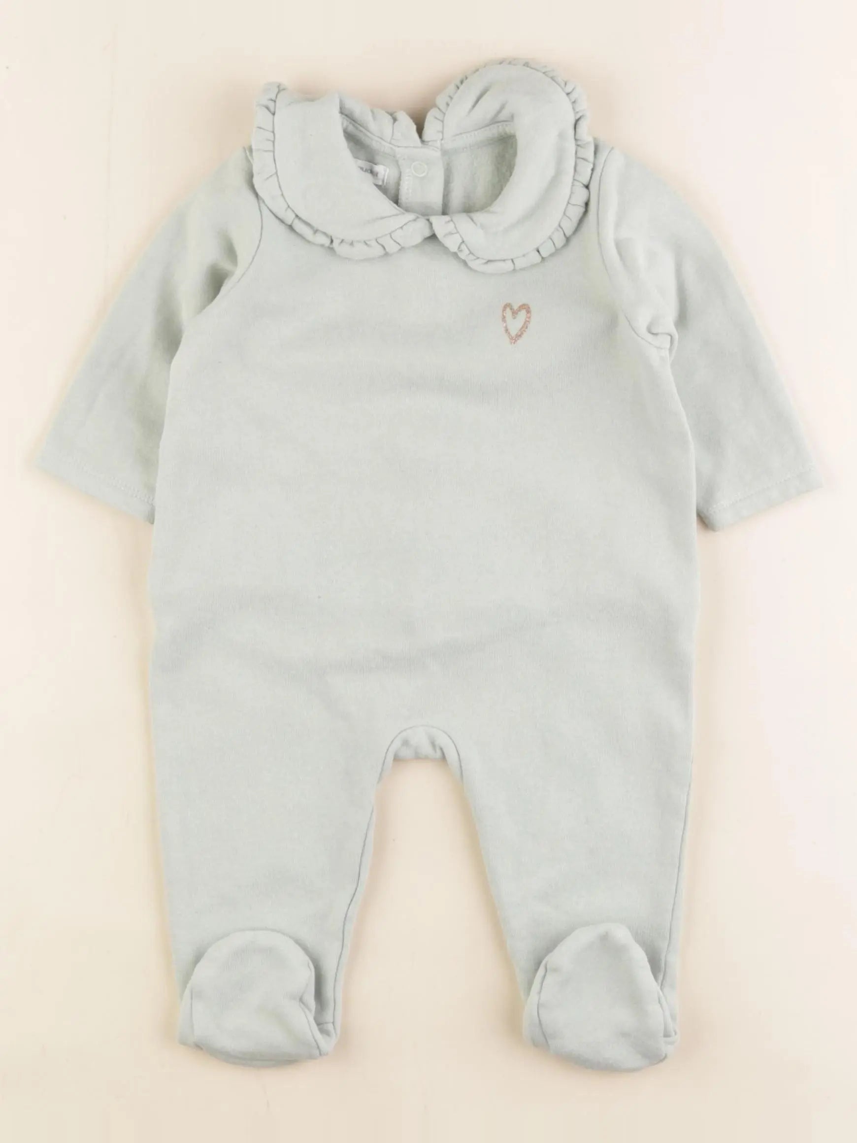 Vertbaudet - pyjama coton vert - 6 mois