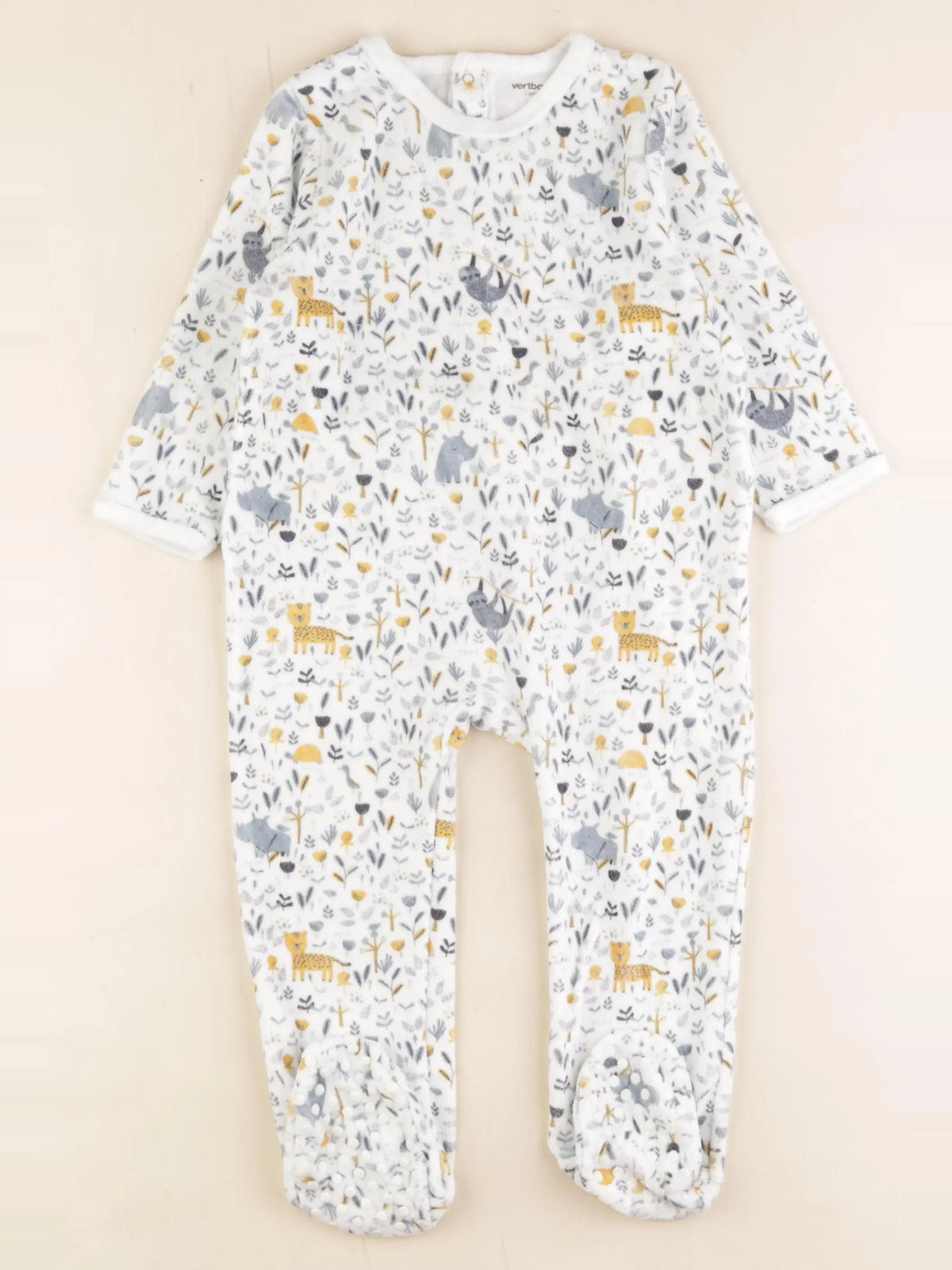 Vertbaudet - pyjama velours multicolore - 2 ans